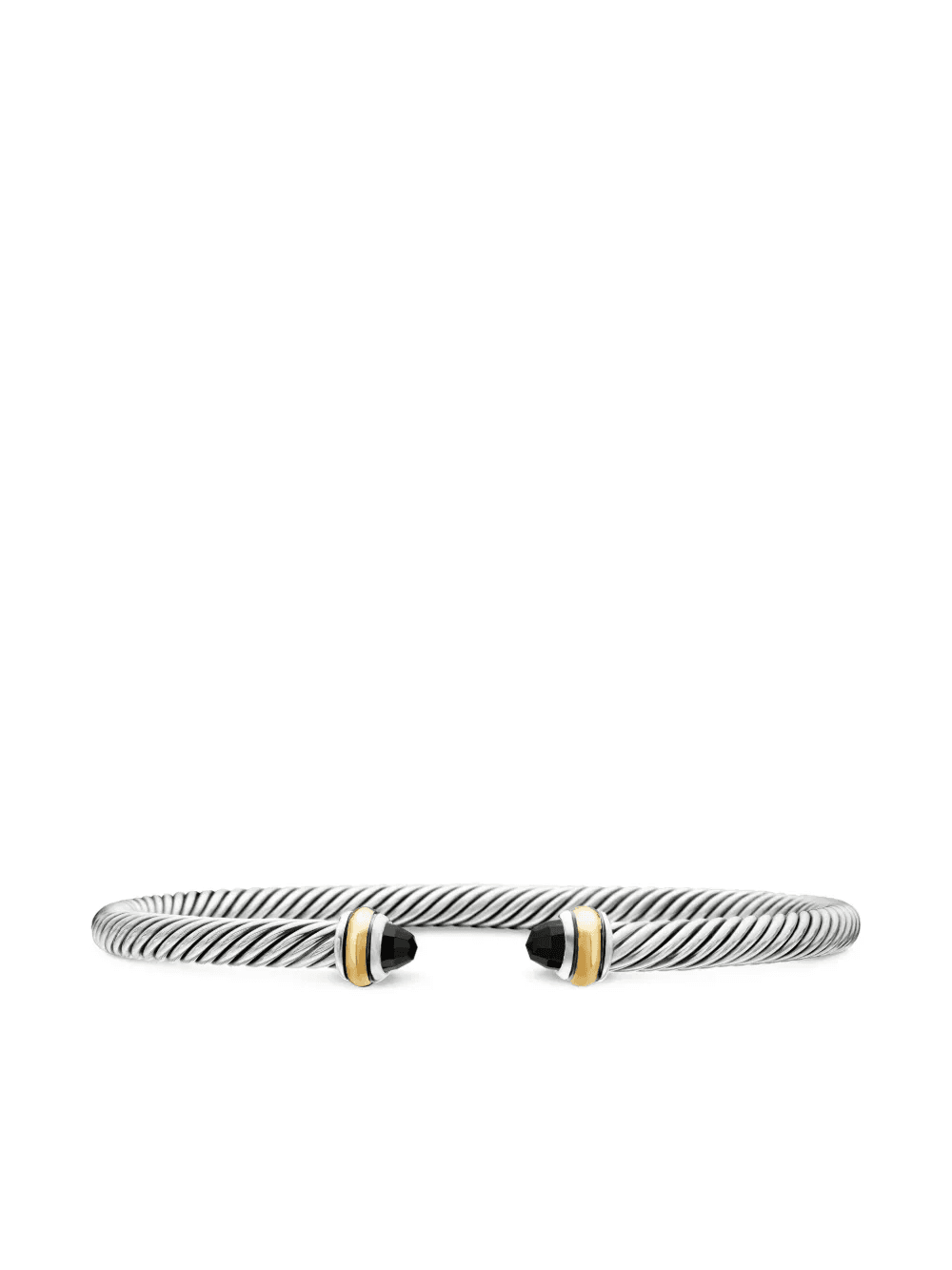 18kt yellow gold and sterling silver Classic Cable bracelet (4mm) - Image 1