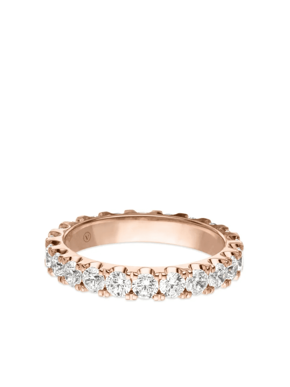 18kt rose gold Memory diamond ring - Image 1