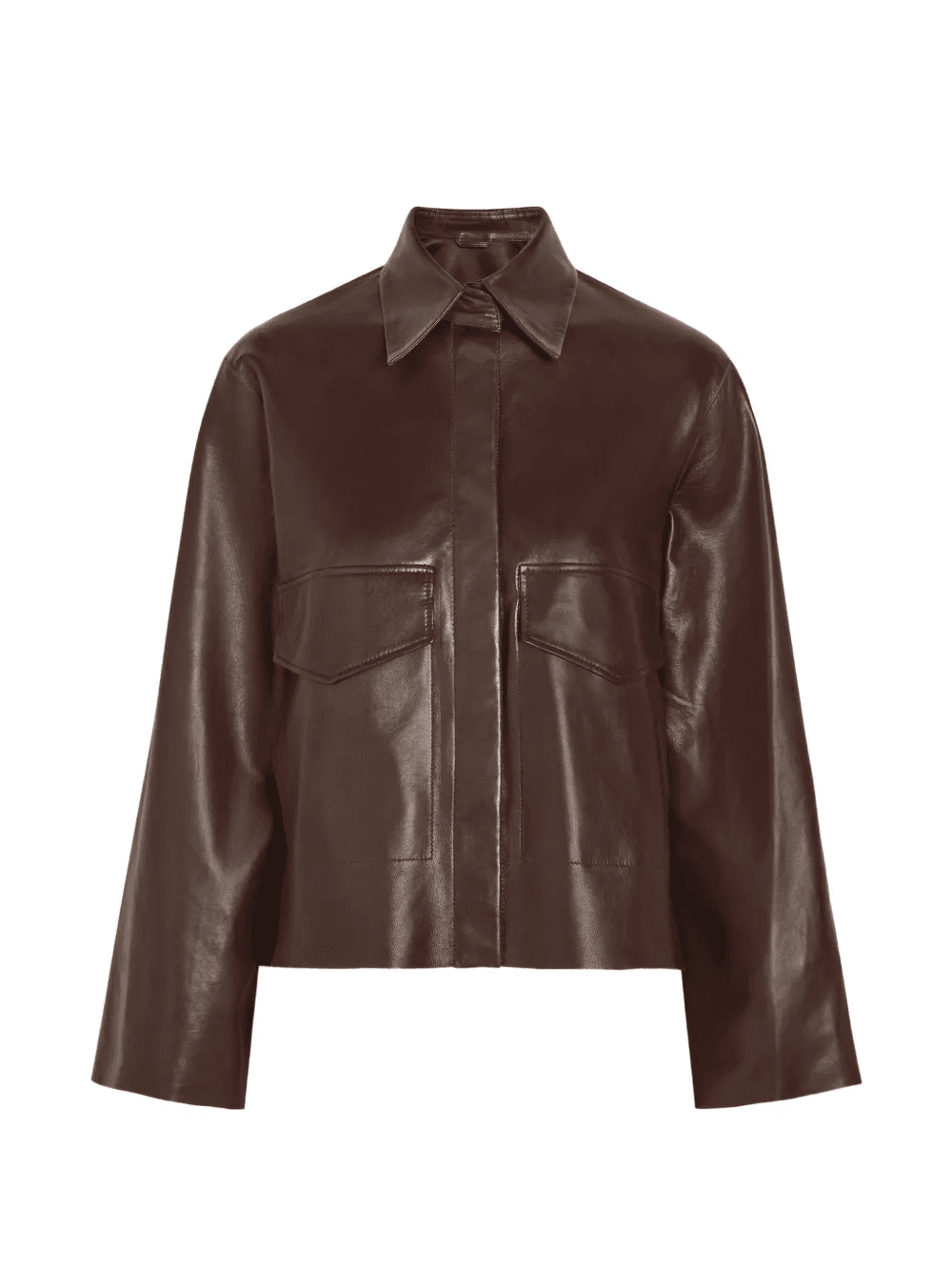 Darcy leather flap-pockets jacket - Image 1