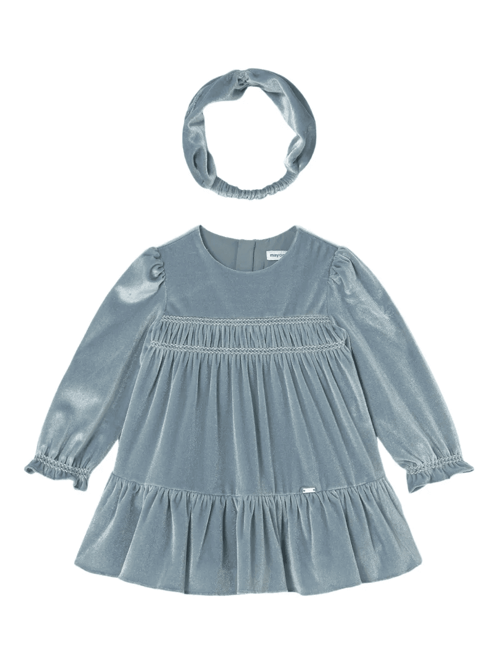 velvet ruffled dress - Image 1