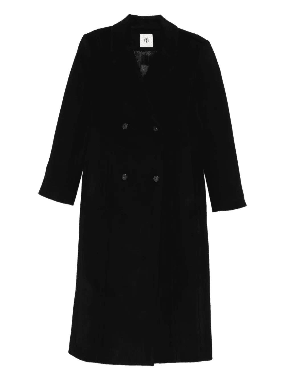double-breasted midi coat - Image 1