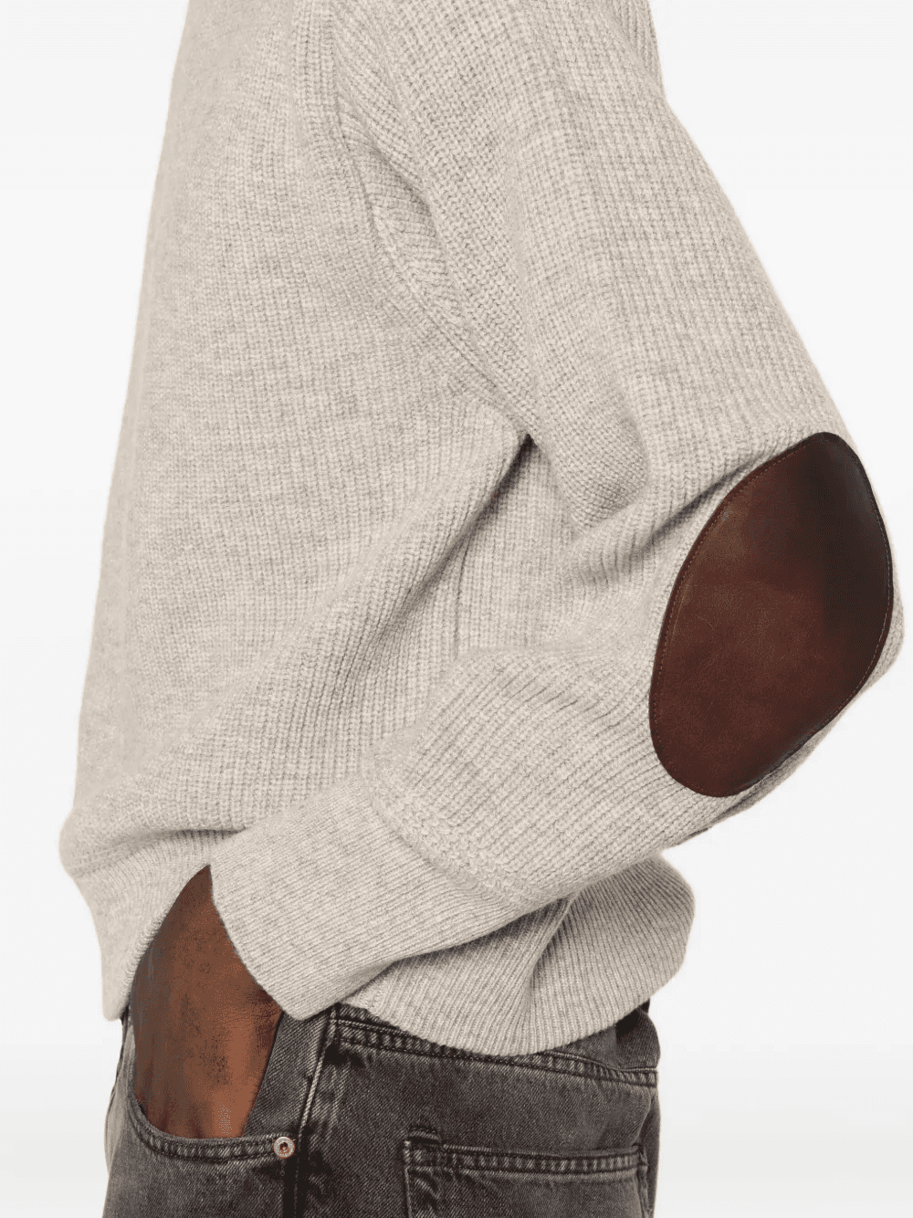 textured crew-neck sweater - Image 1