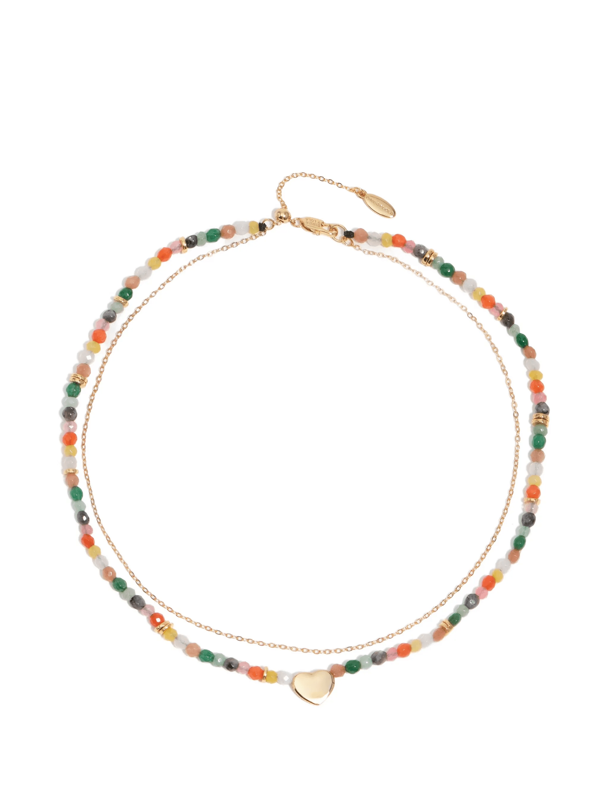 beaded heart necklace - Image 1