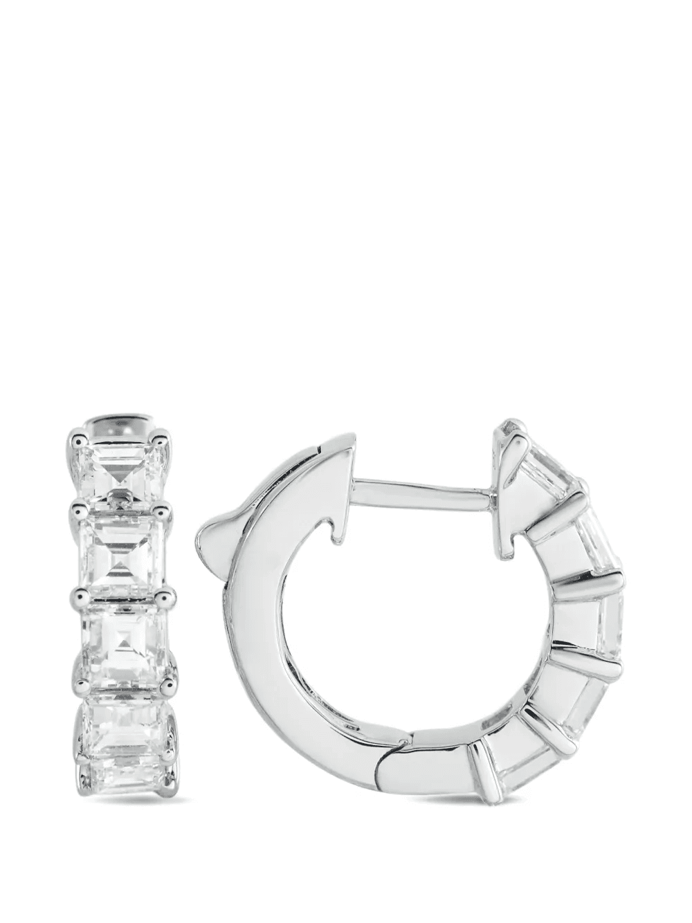 diamond hoop earrings - Image 1