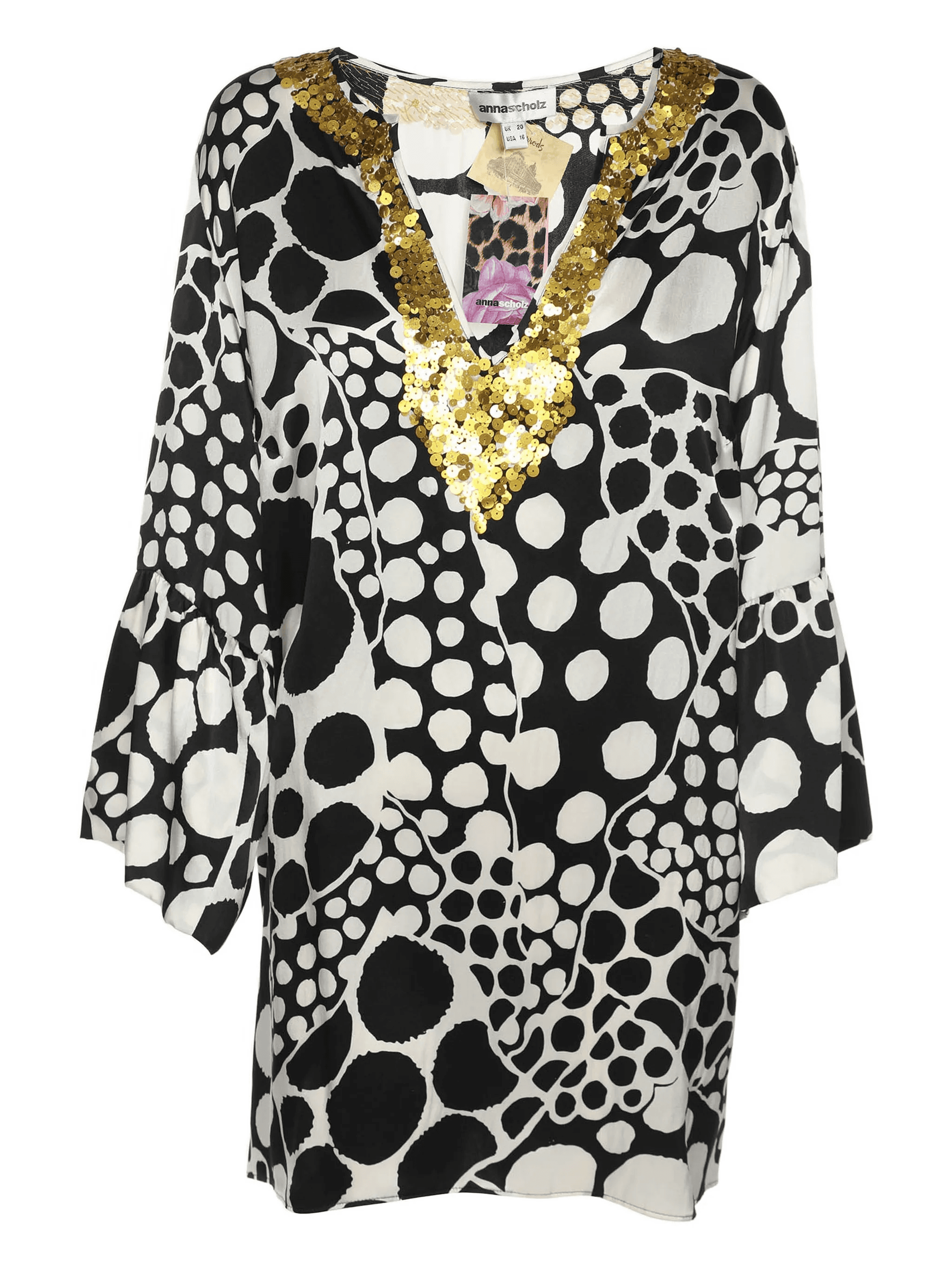 sequin-detail V-neck blouse - Image 1