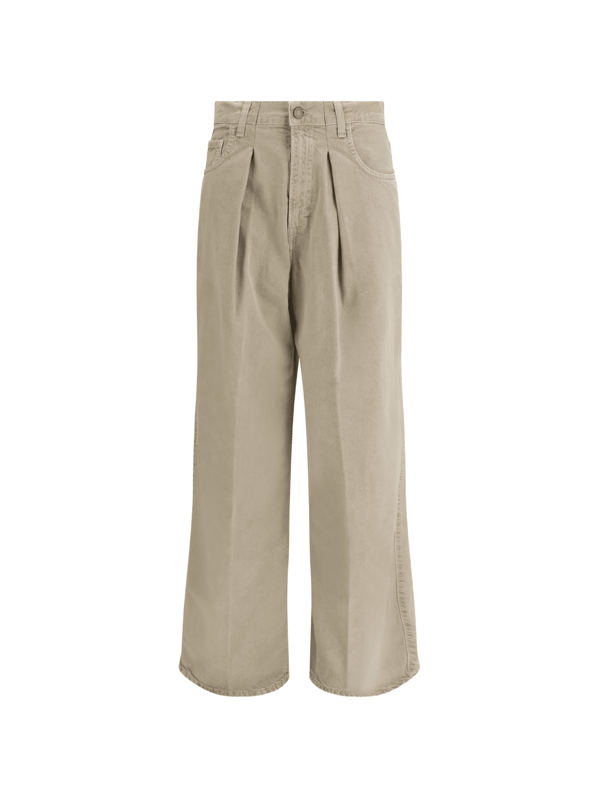 pleated wide-leg jeans - Image 1