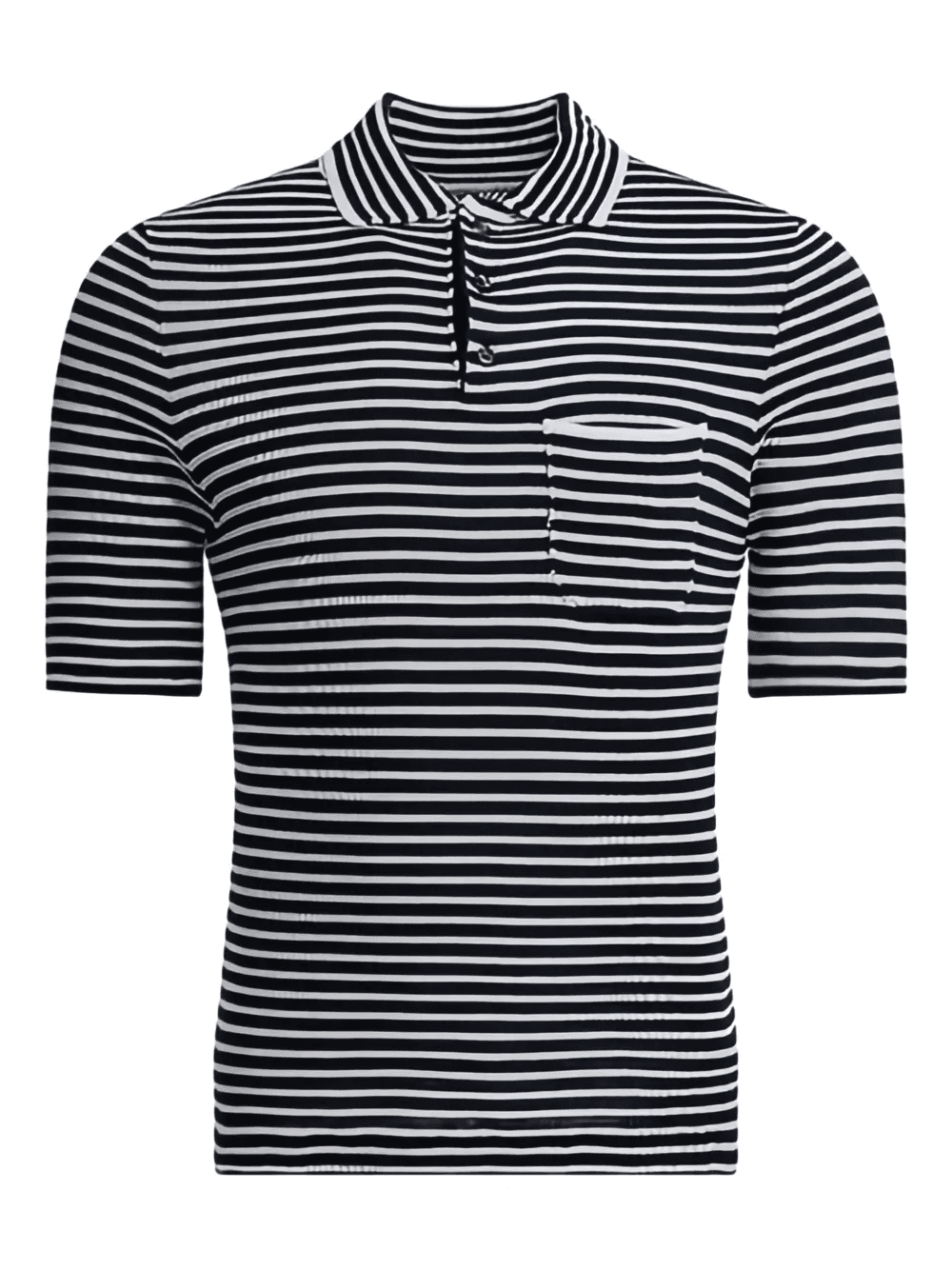 striped pocket polo shirt - Image 1