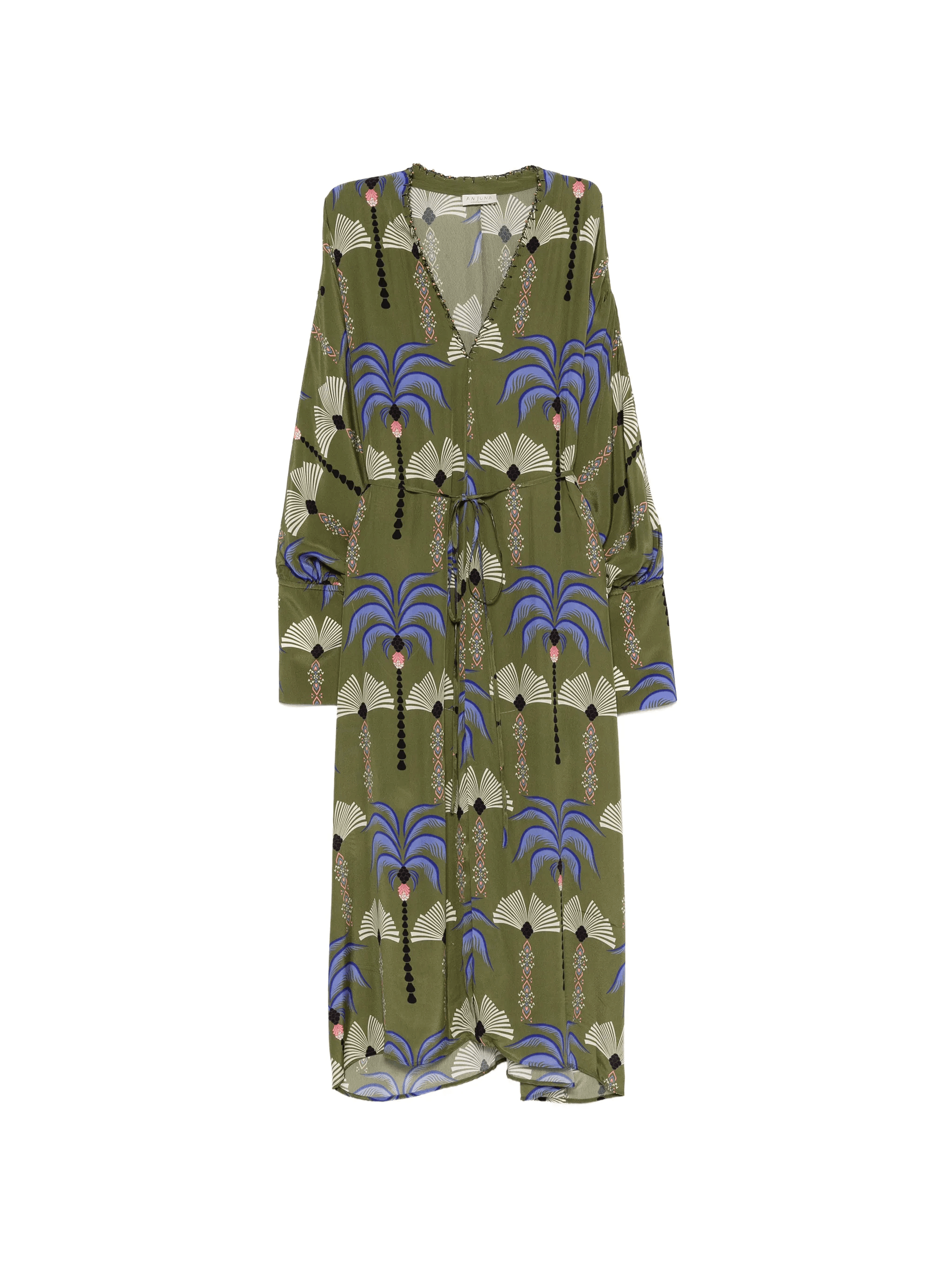 Cassandra palm-print maxi dress - Image 1