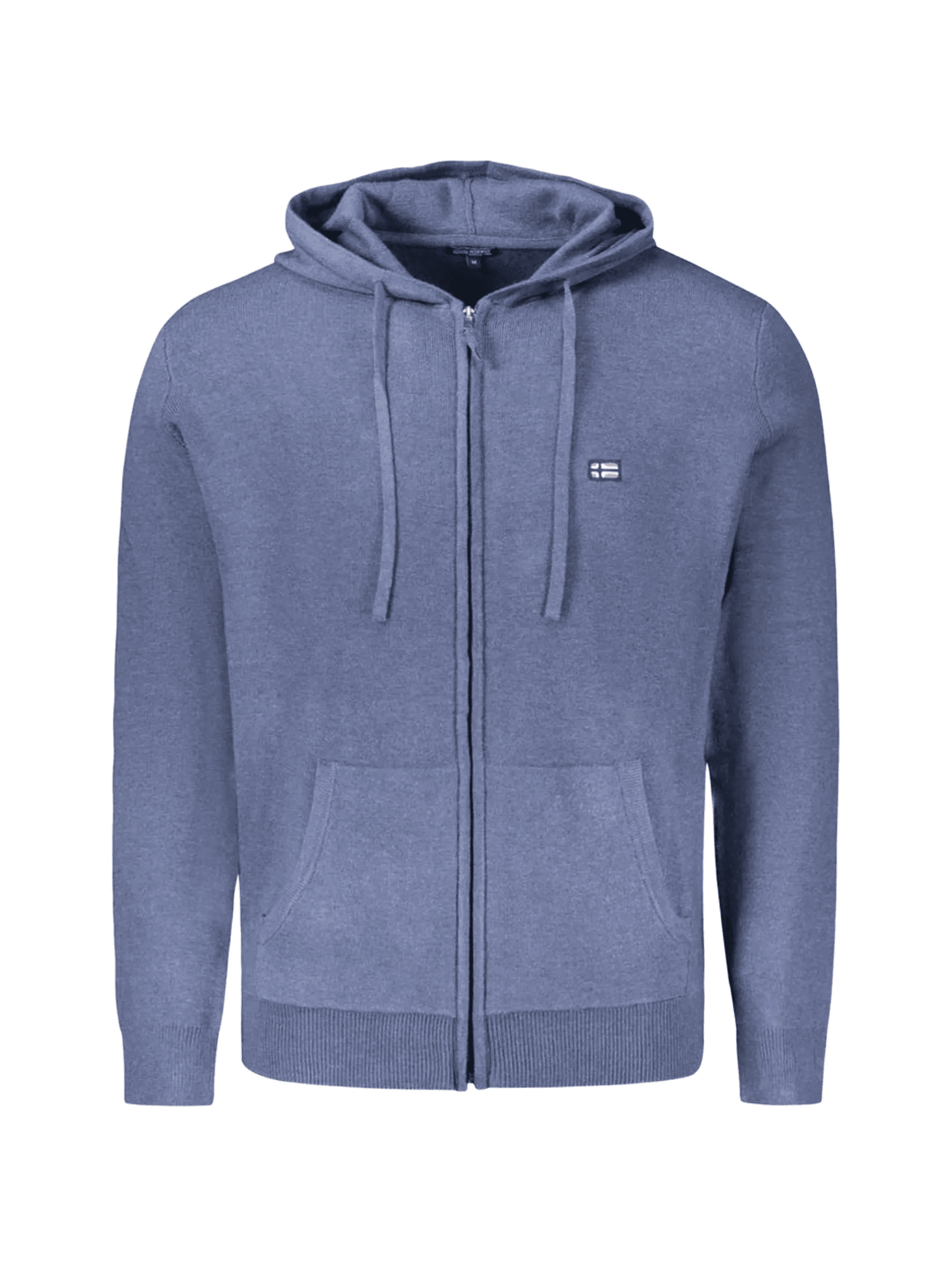 logo-detail zip-up hoodie - Image 1