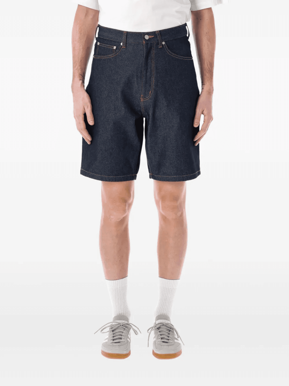 patch detailing denim shorts - Image 1