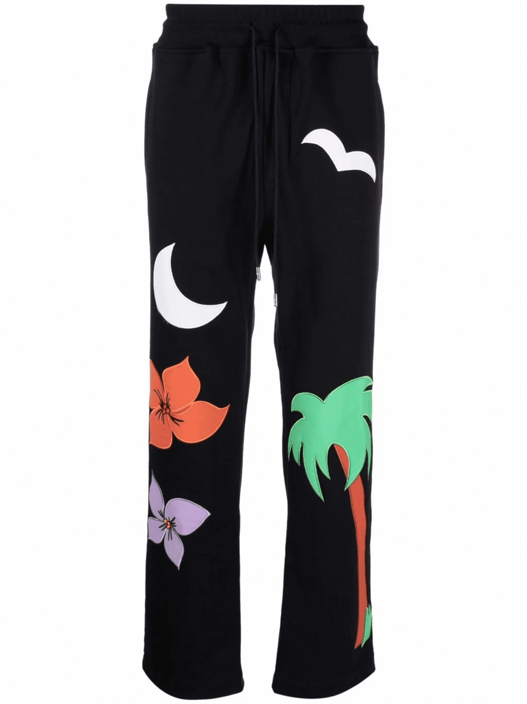 embroidered straight track pants - Image 1