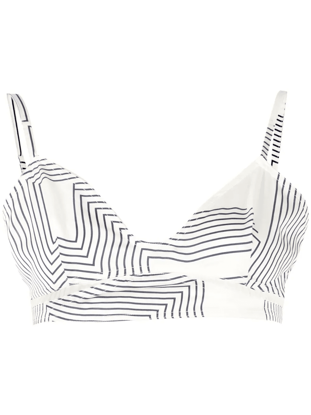 stripe-pattern sports bra - Image 1