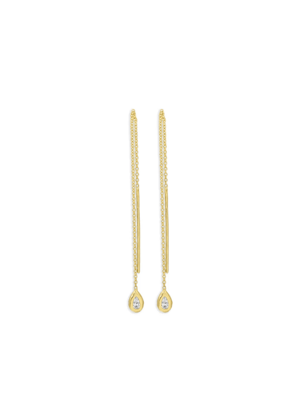 18K yellow gold Nesting Gem diamond earrings - Image 1