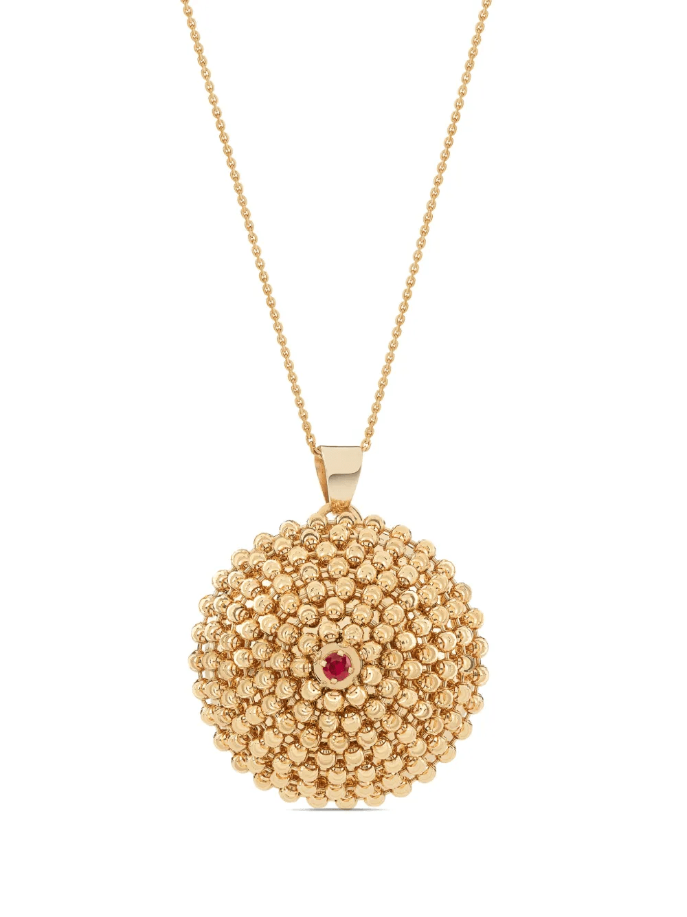 18kt yellow gold Mimosa ruby necklace - Image 1
