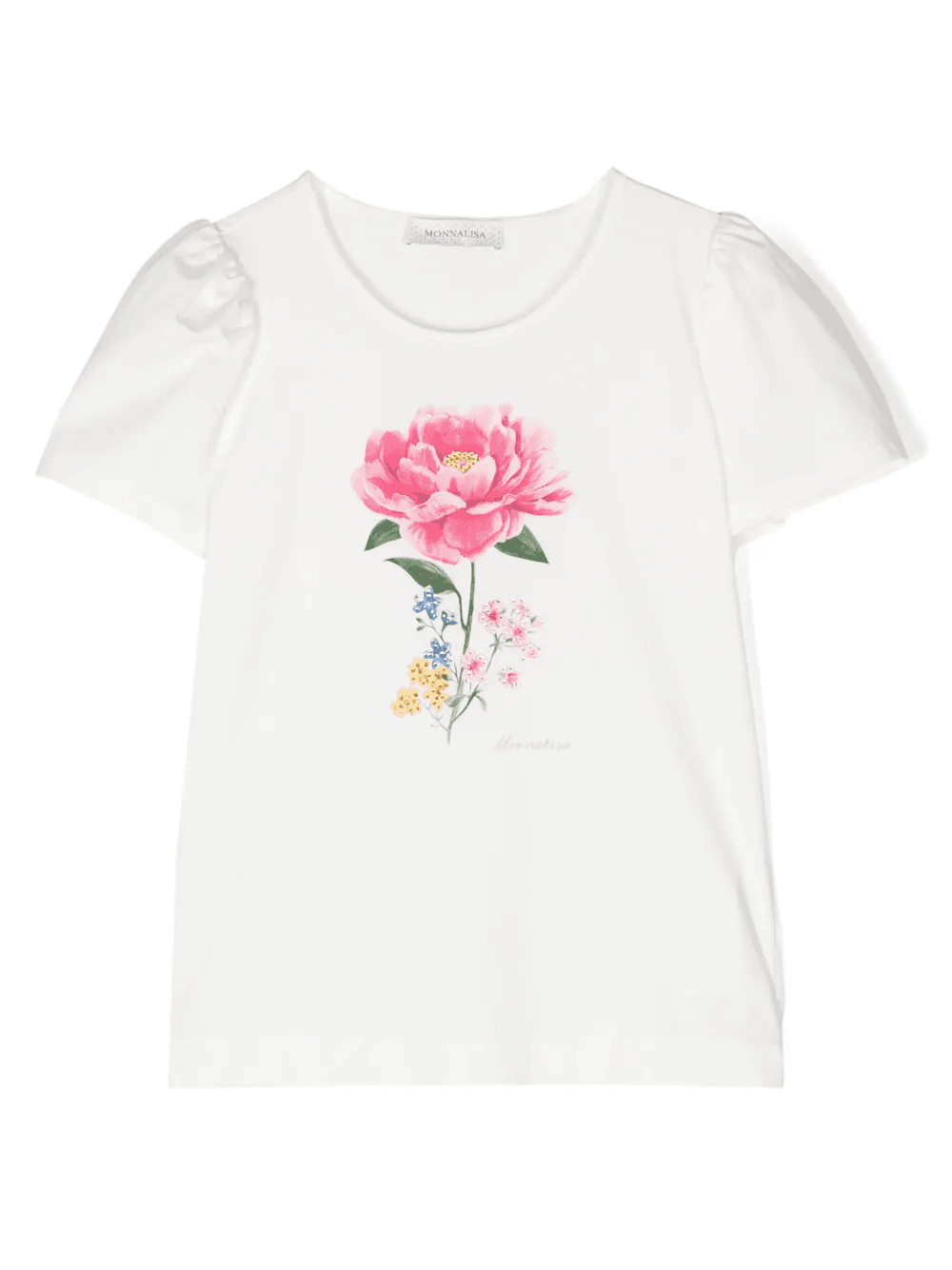floral-print crew-neck T-shirt - Image 1