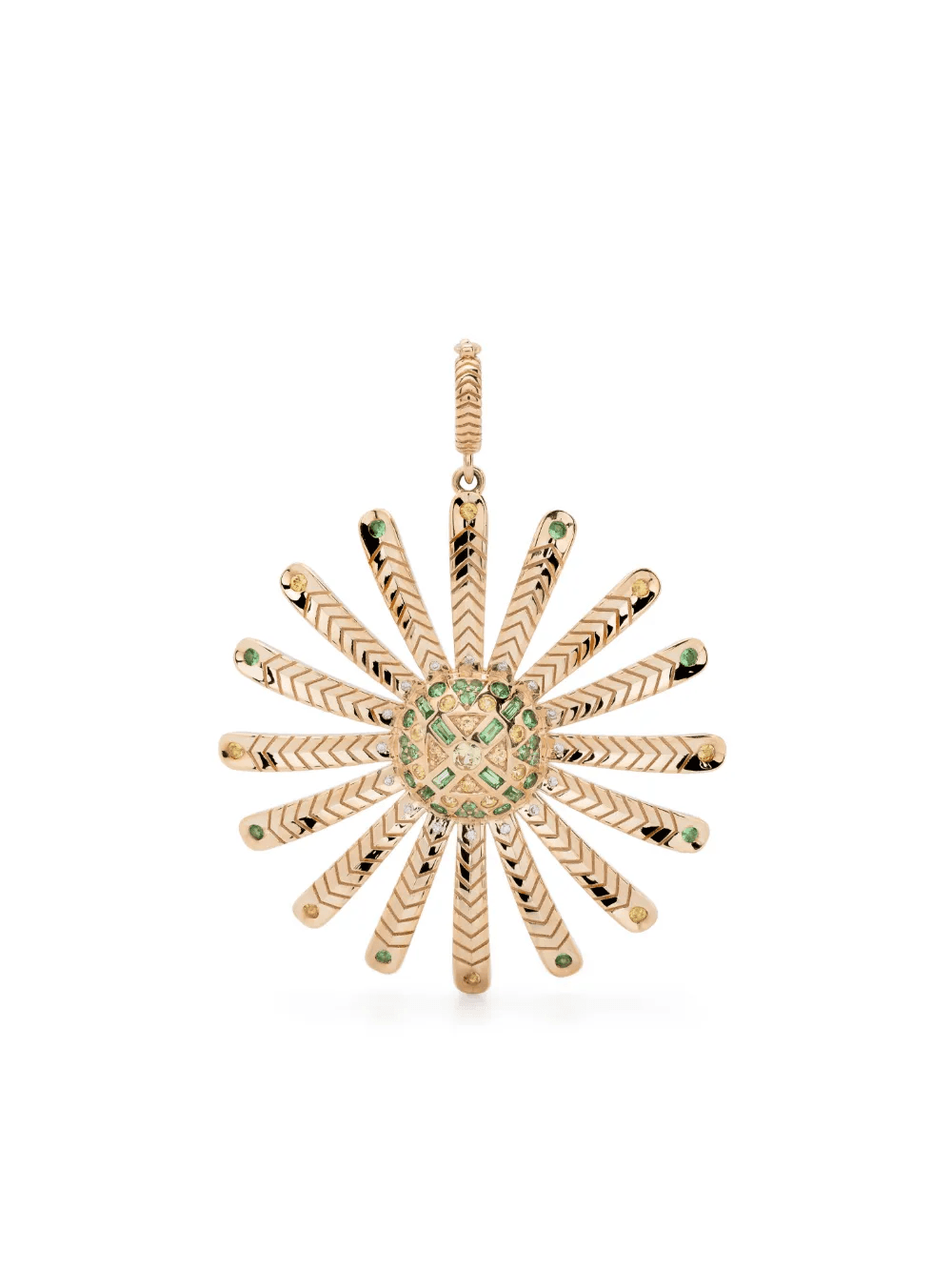 18kt yellow gold Major Sunflower tsavorite pendant - Image 1