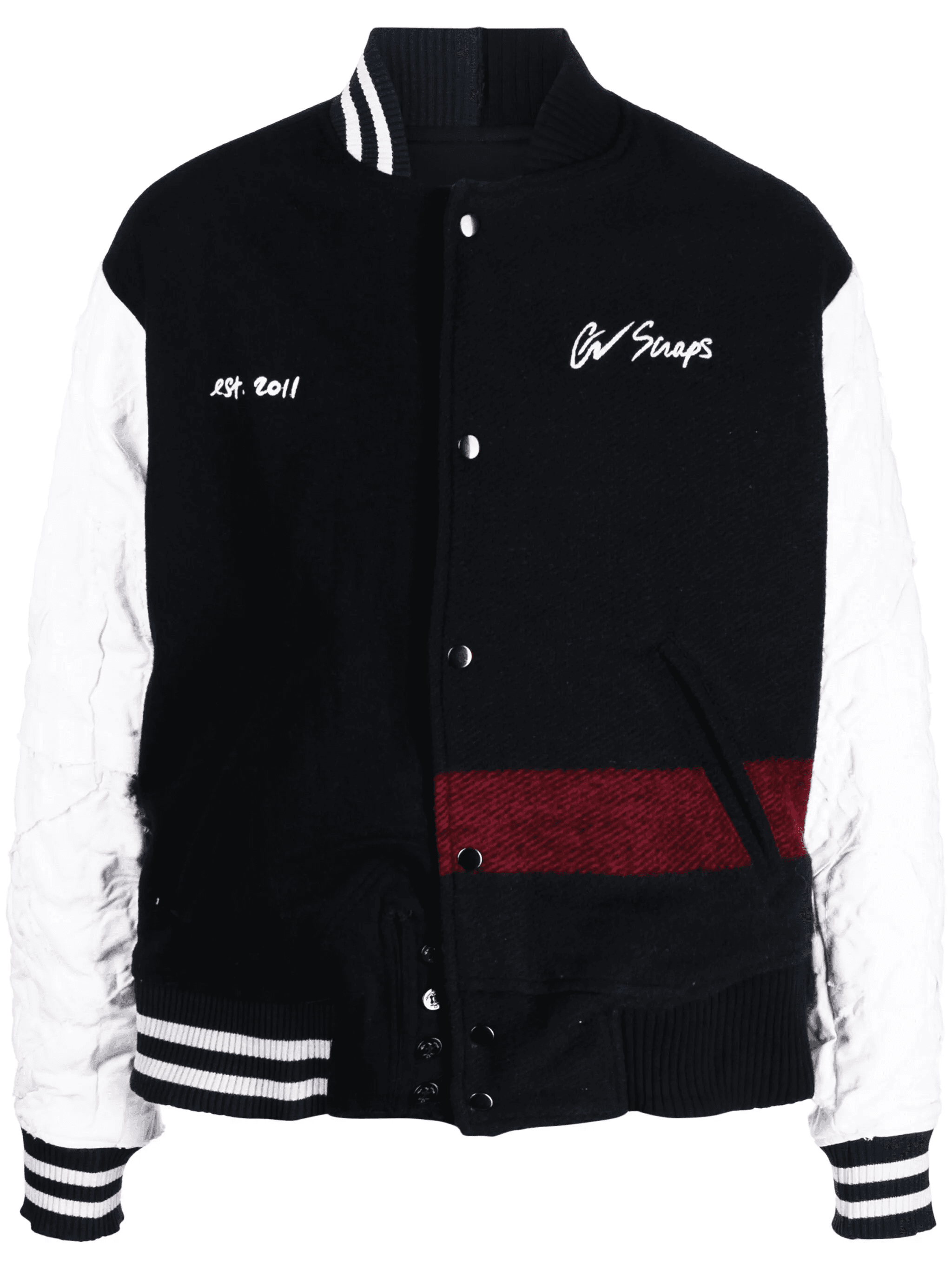 slogan-embroidered bomber jacket - Image 1
