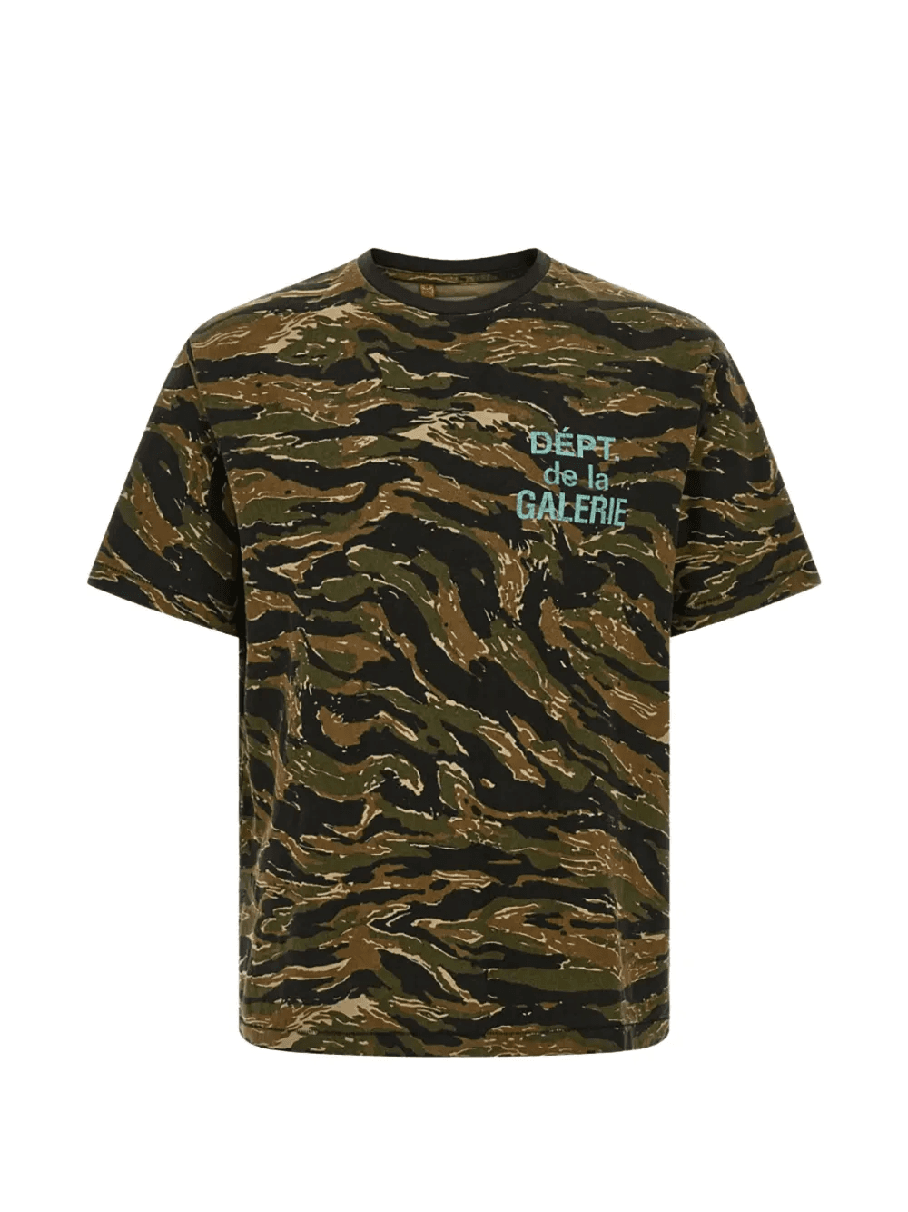 logo-print tiger-camo T-shirt - Image 1