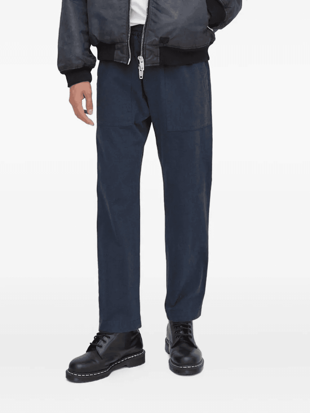 elasticated-waist patch-pocket trousers - Image 1