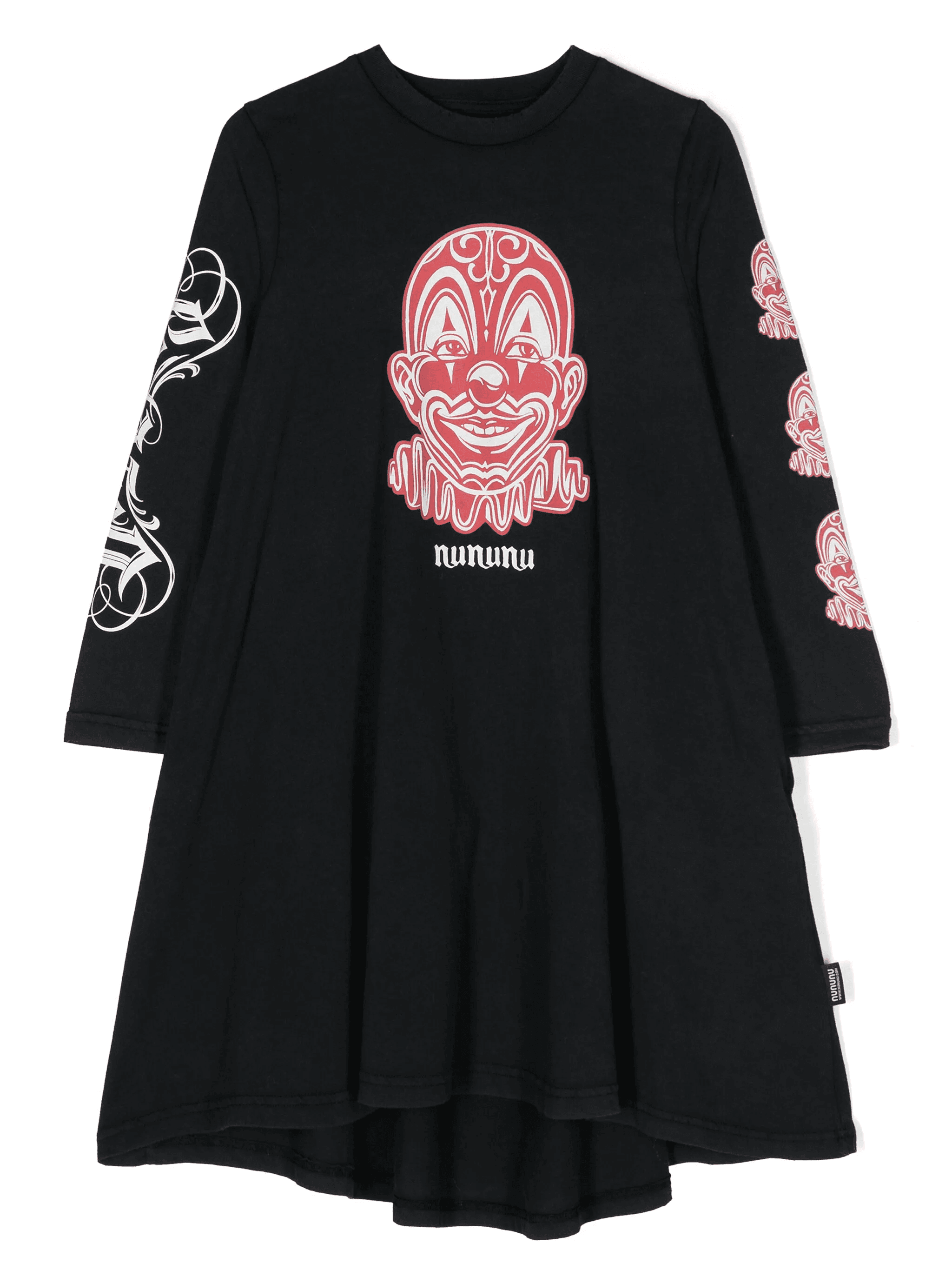 Clown-print cotton dress - Image 1