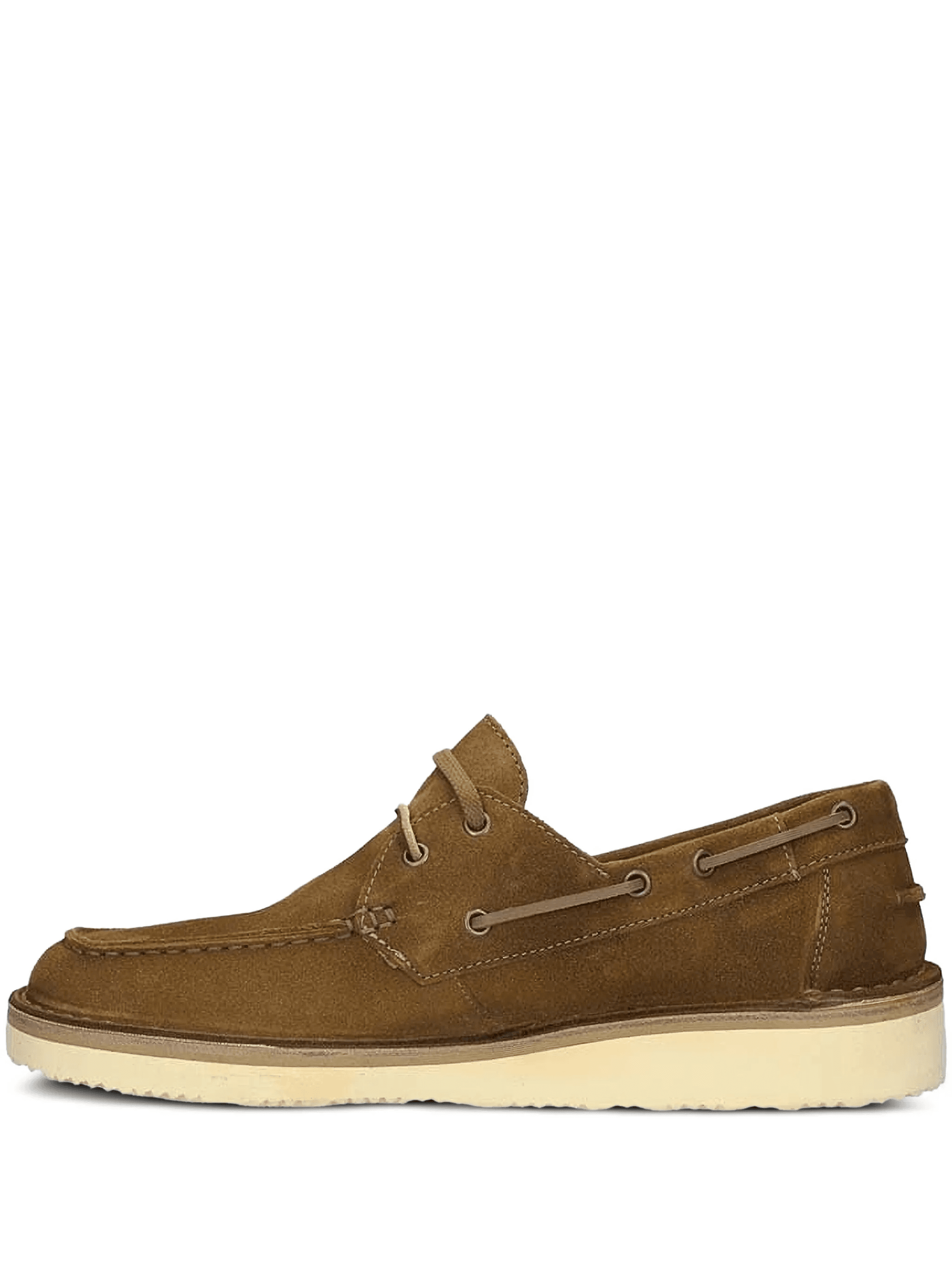 suede-leather lace-up boat loafers - Image 1