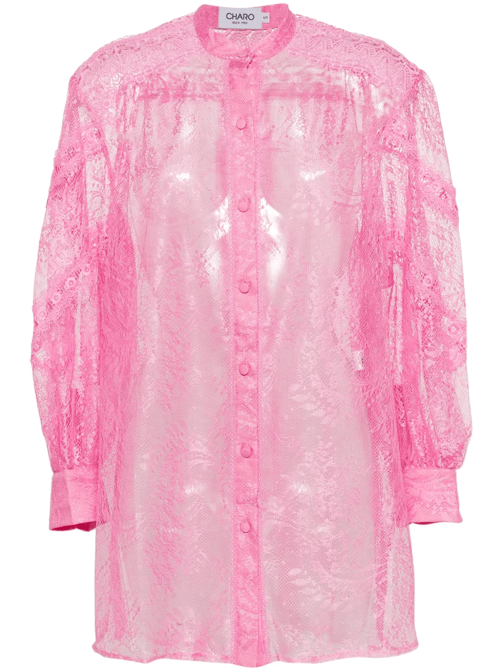 Lumie balloon-sleeve lace shirt - Image 1