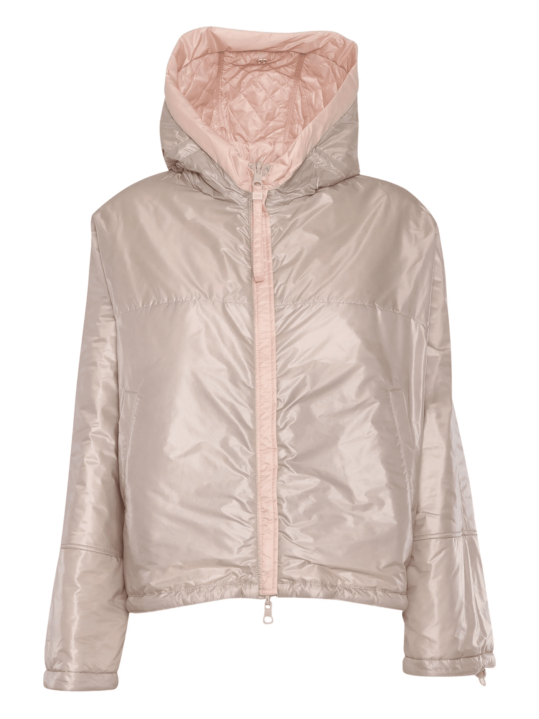 quilted-pattern hooded jacket - Image 1