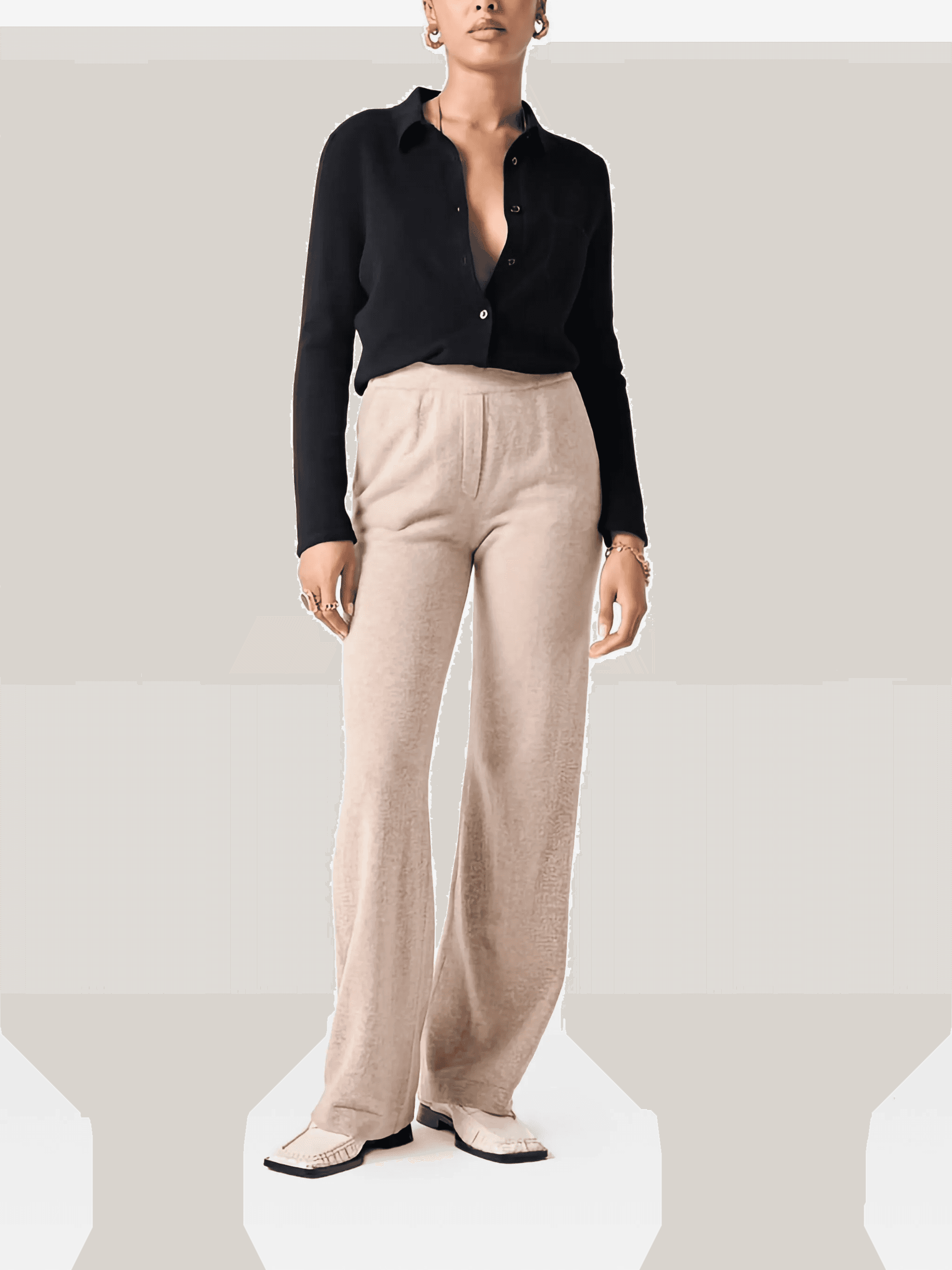 side-pocket knitted trousers - Image 1