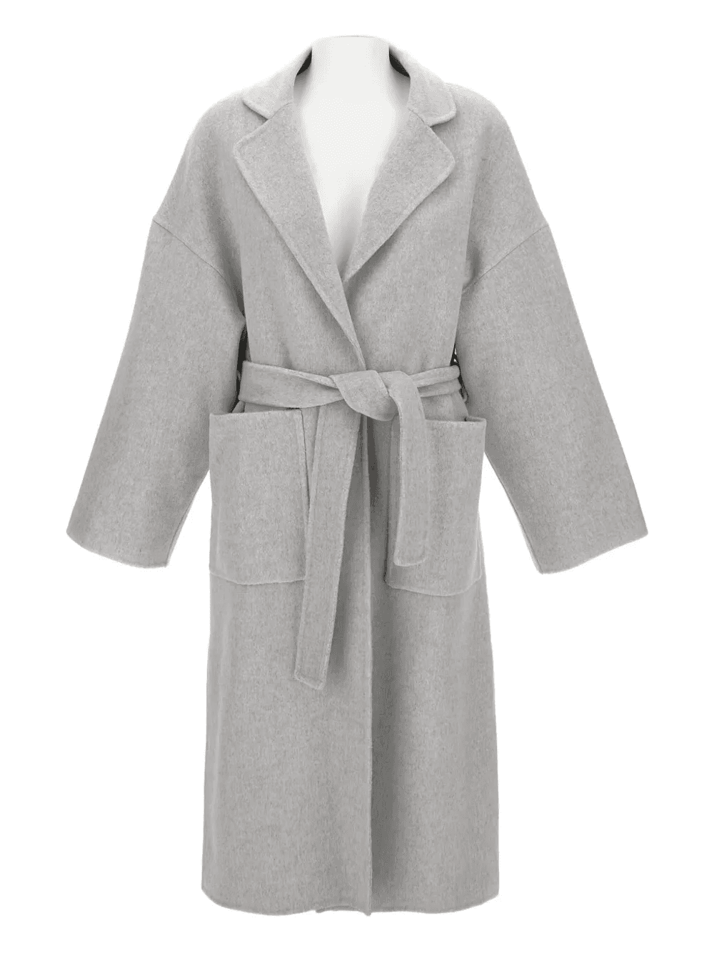 dropped-shoulders belted coat - Image 1