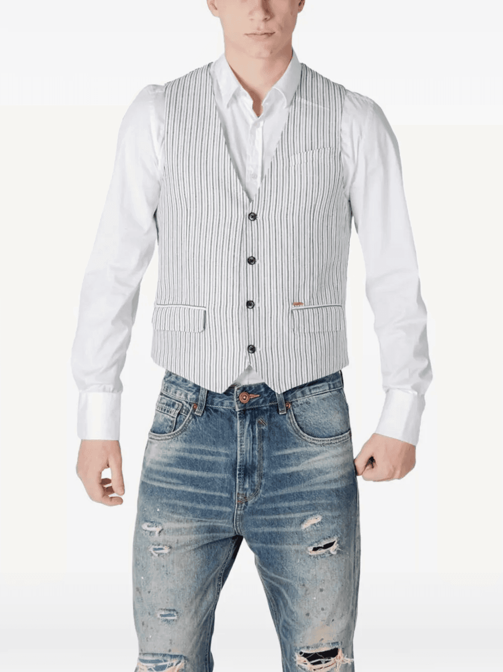 pinstripe waistcoat - Image 1