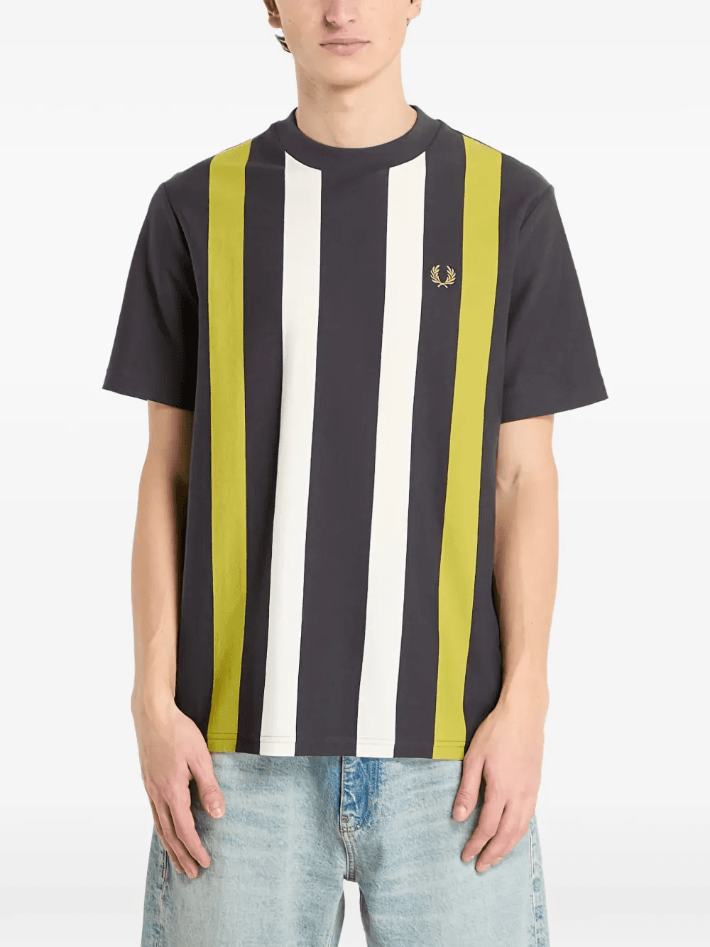 vertical-stripe T-shirt - Image 1