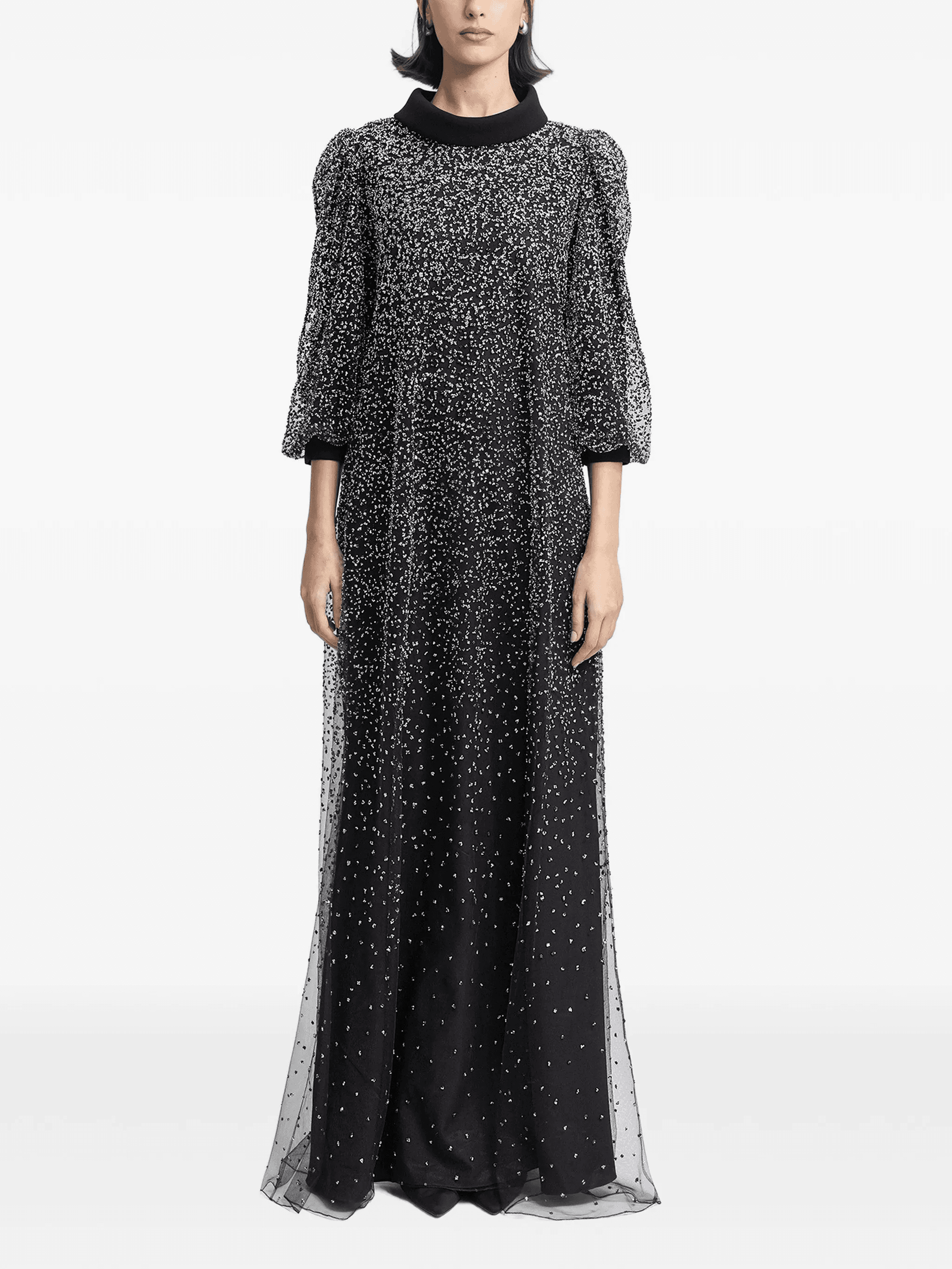 beaded-embellishment maxi dress - Image 1