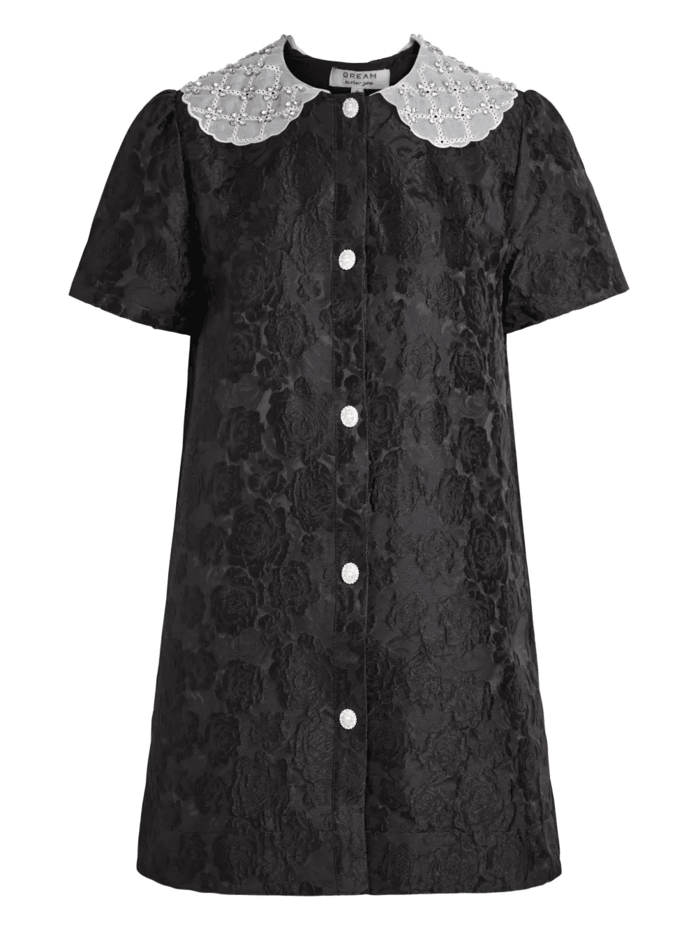 round-collar buttoned dress - Image 1