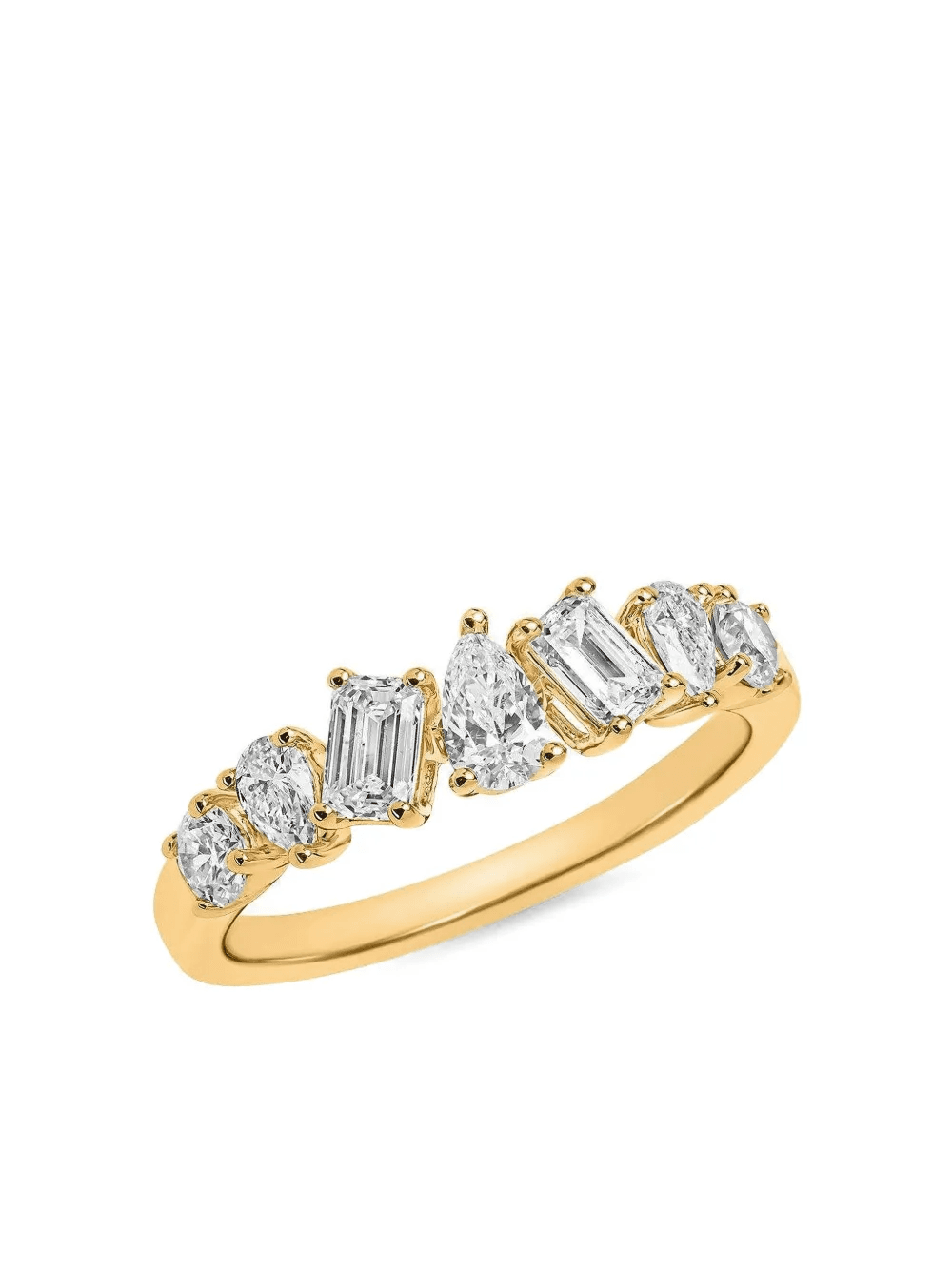 gold diamond row ring - Image 1