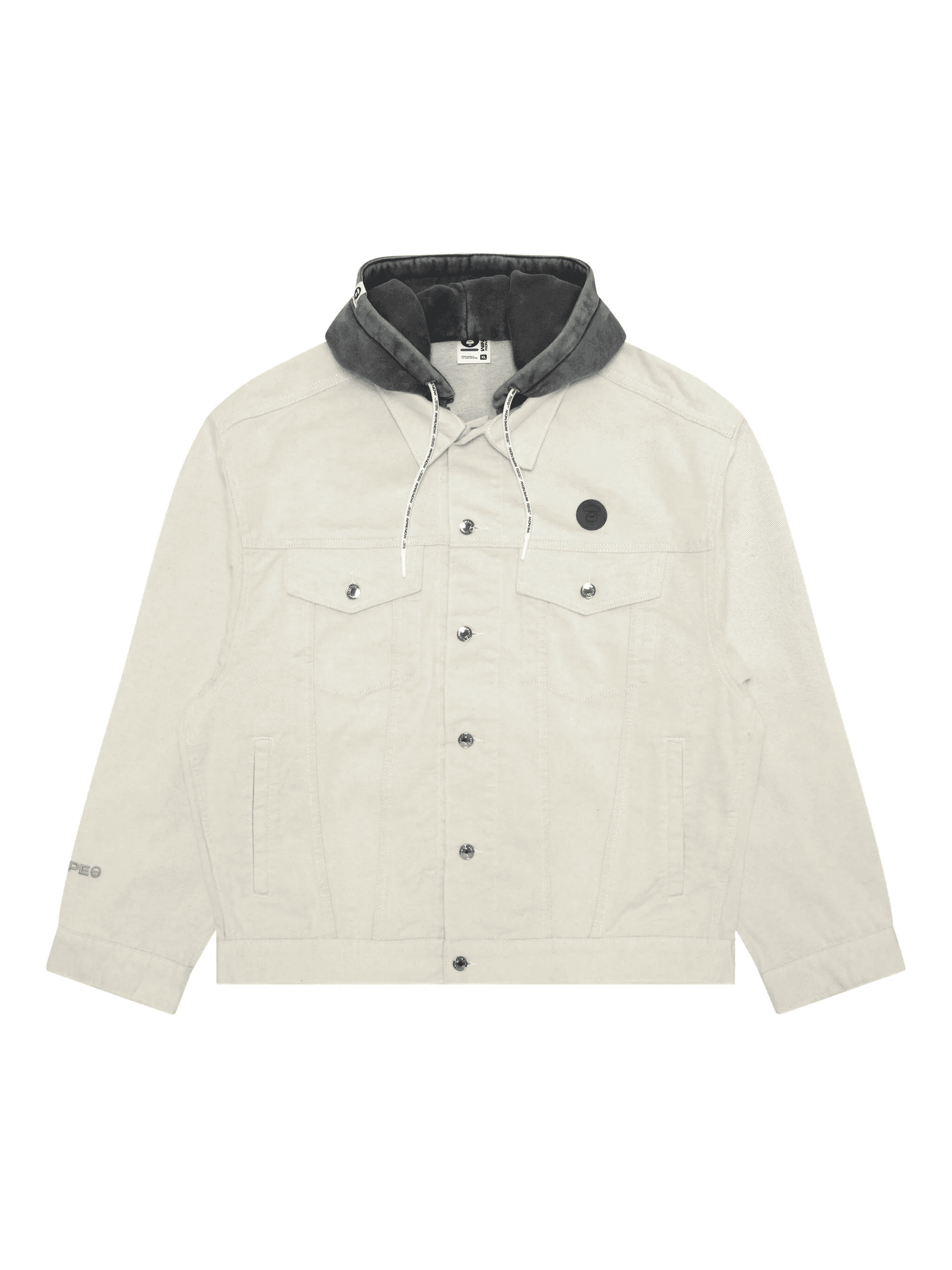 buttoned-front hooded jacket