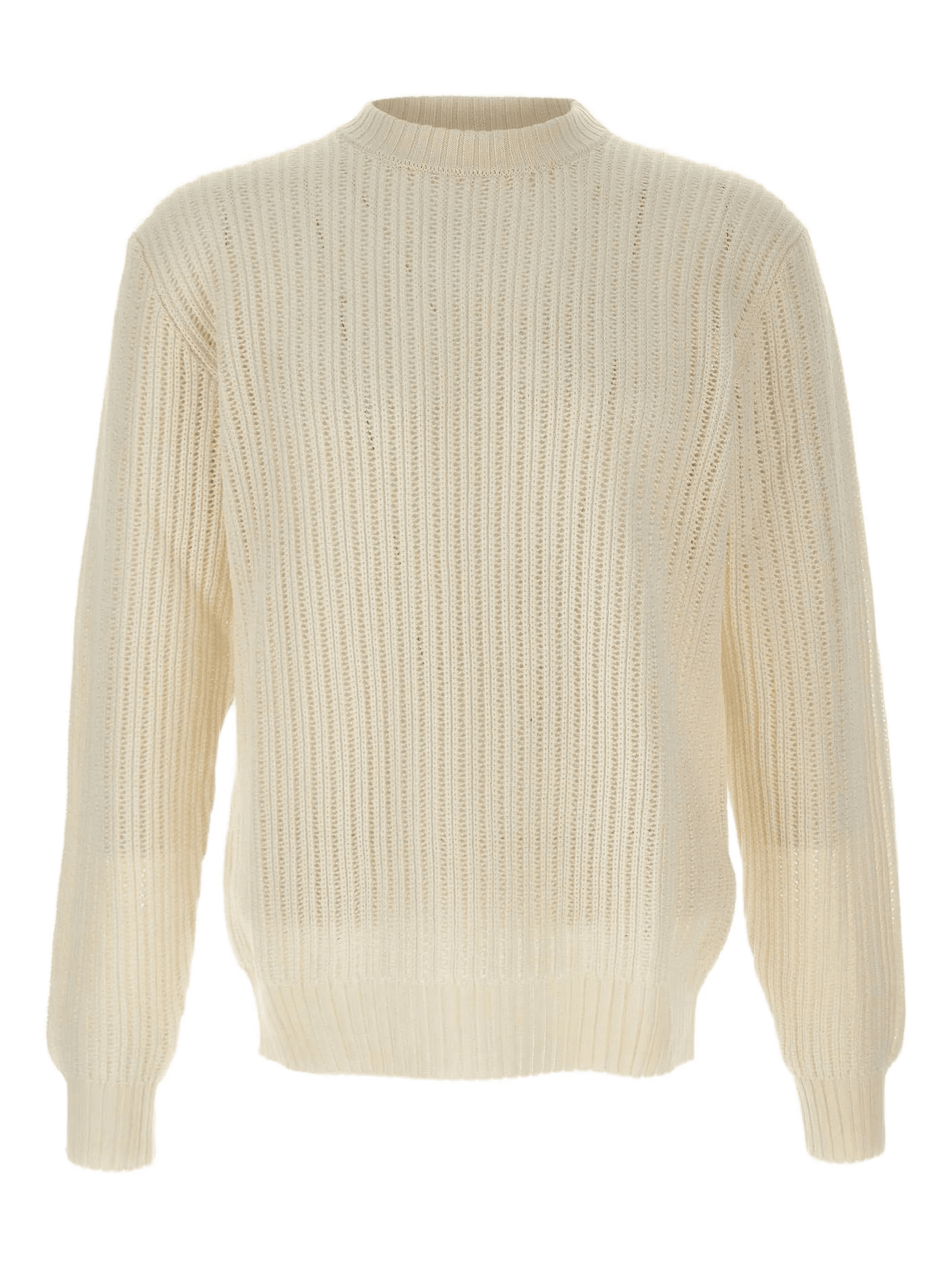 crochet weave crew-neck sweater - Image 1