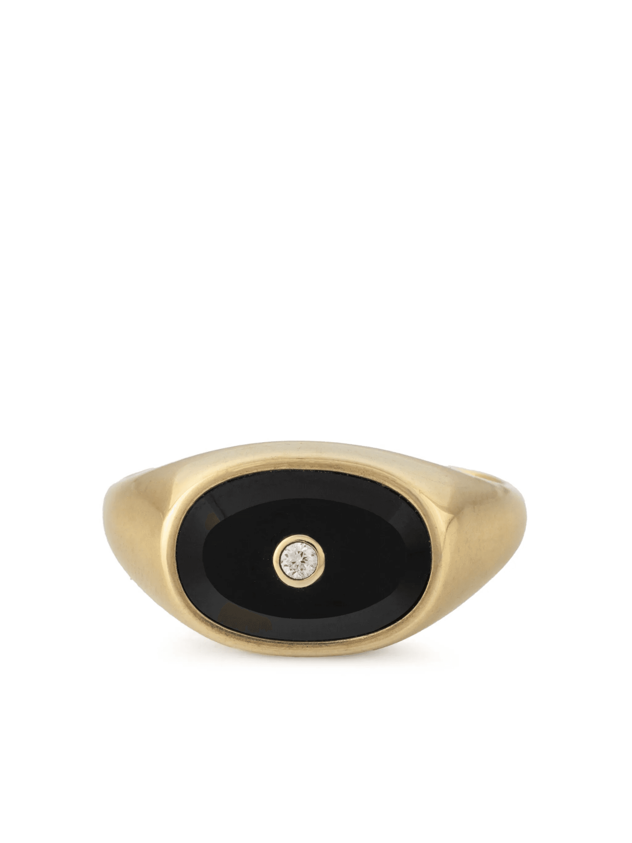 9kt yellow gold Orso onyx and diamond ring - Image 1