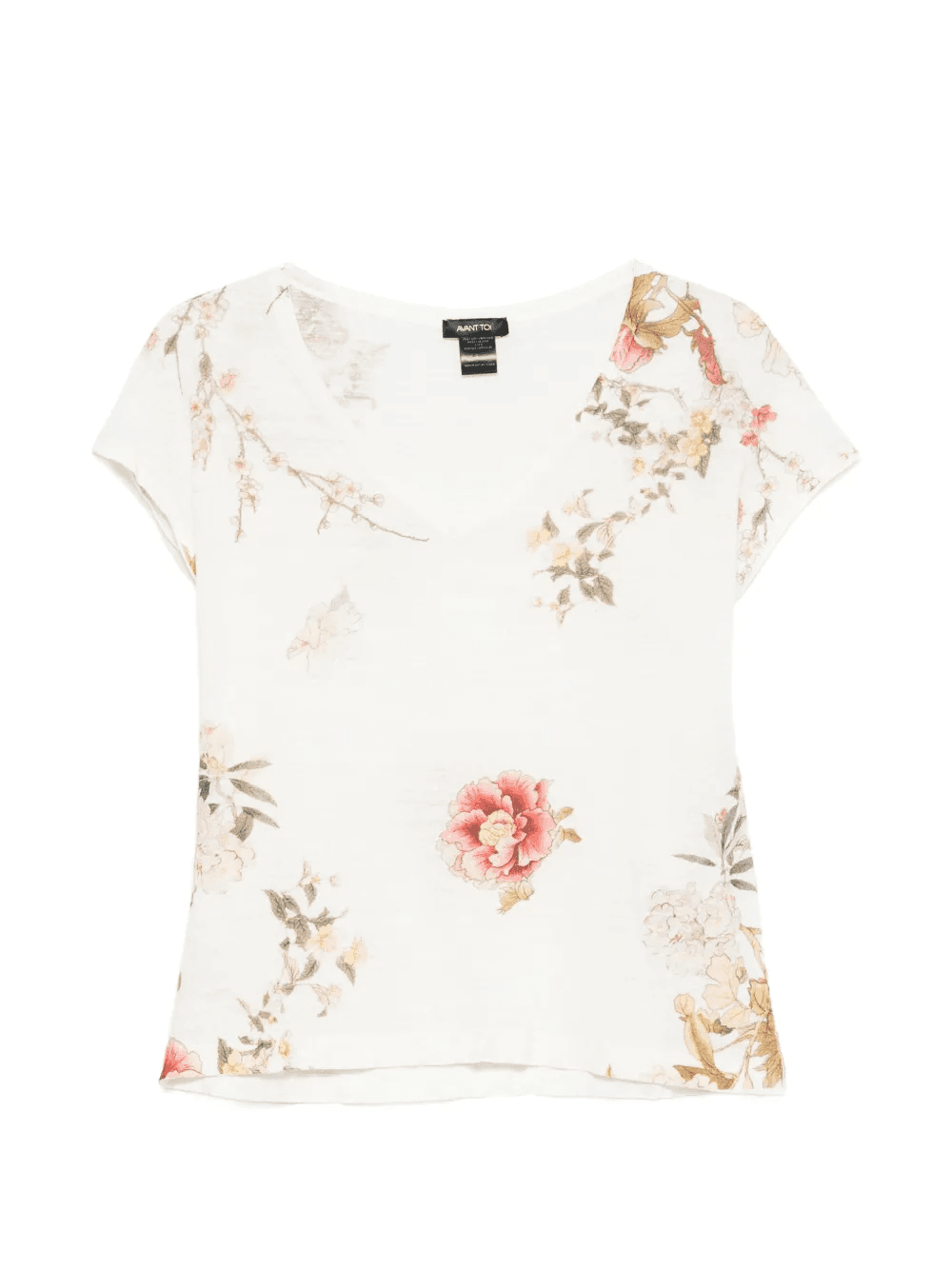 floral-print V-neck T-shirt - Image 1