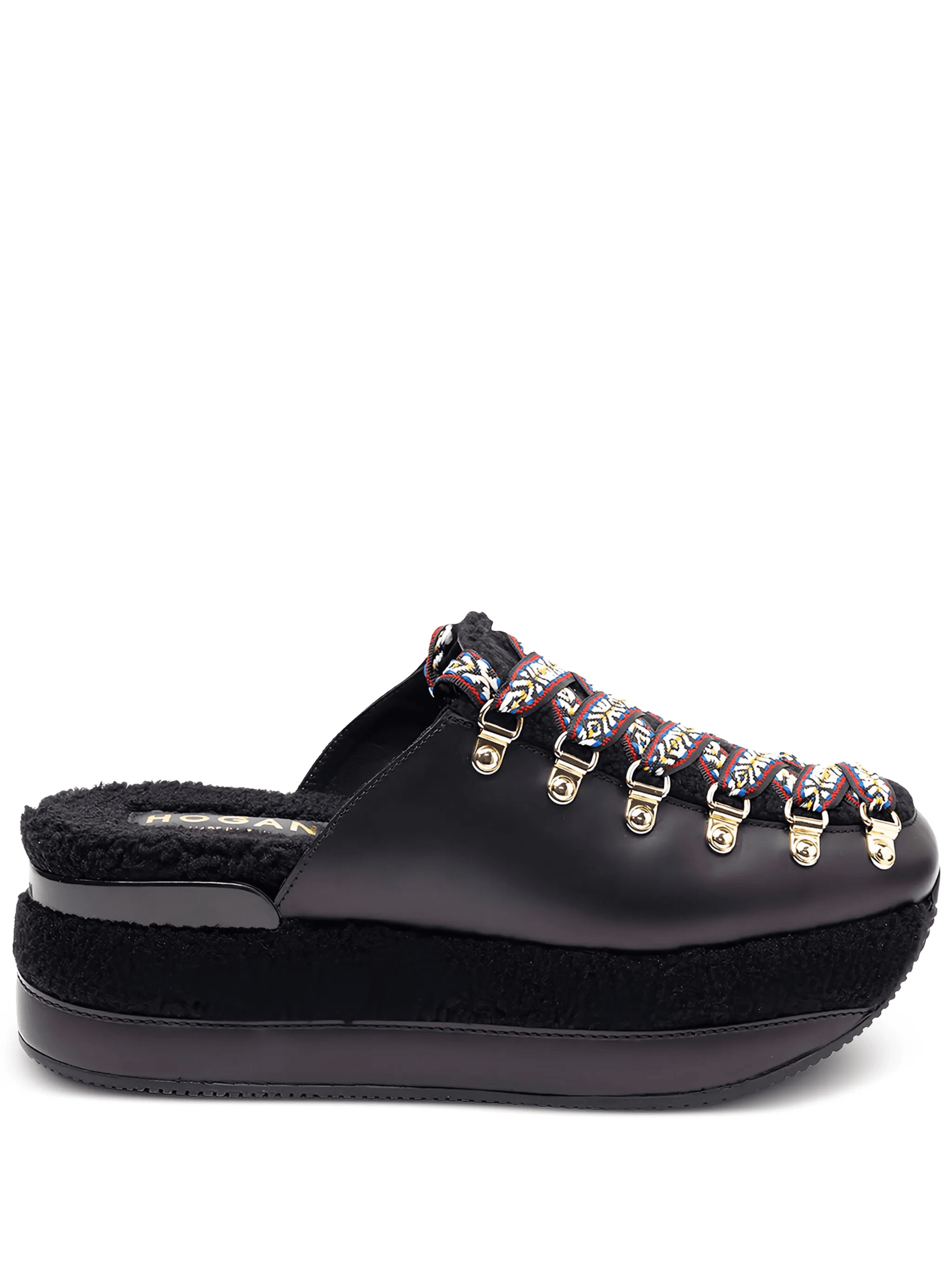H466 platform lace-up mules - Image 1