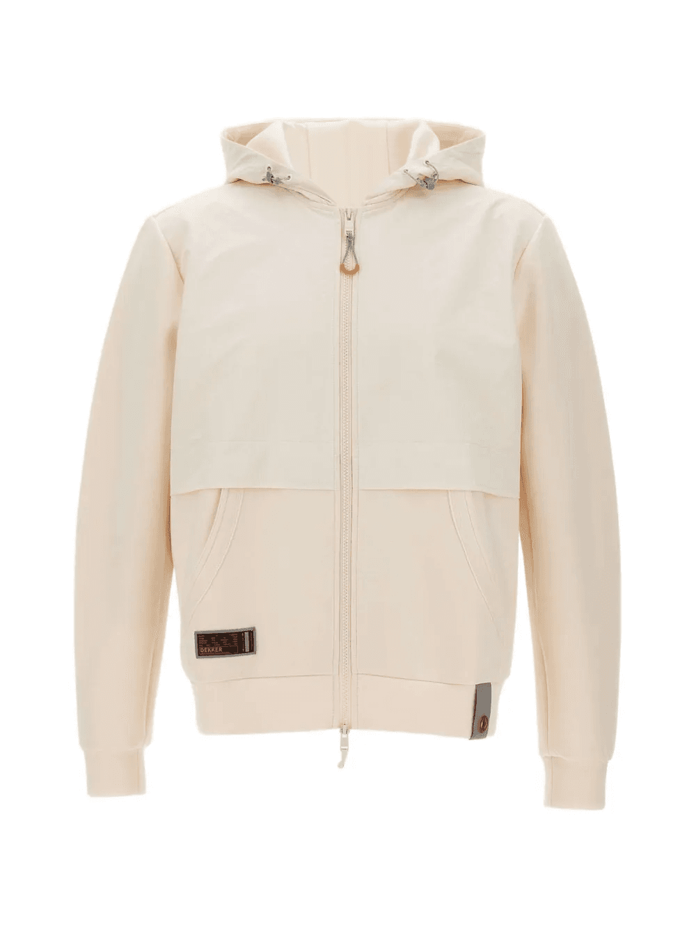 drawstring hooded zip-fastening sweatshirt - Image 1