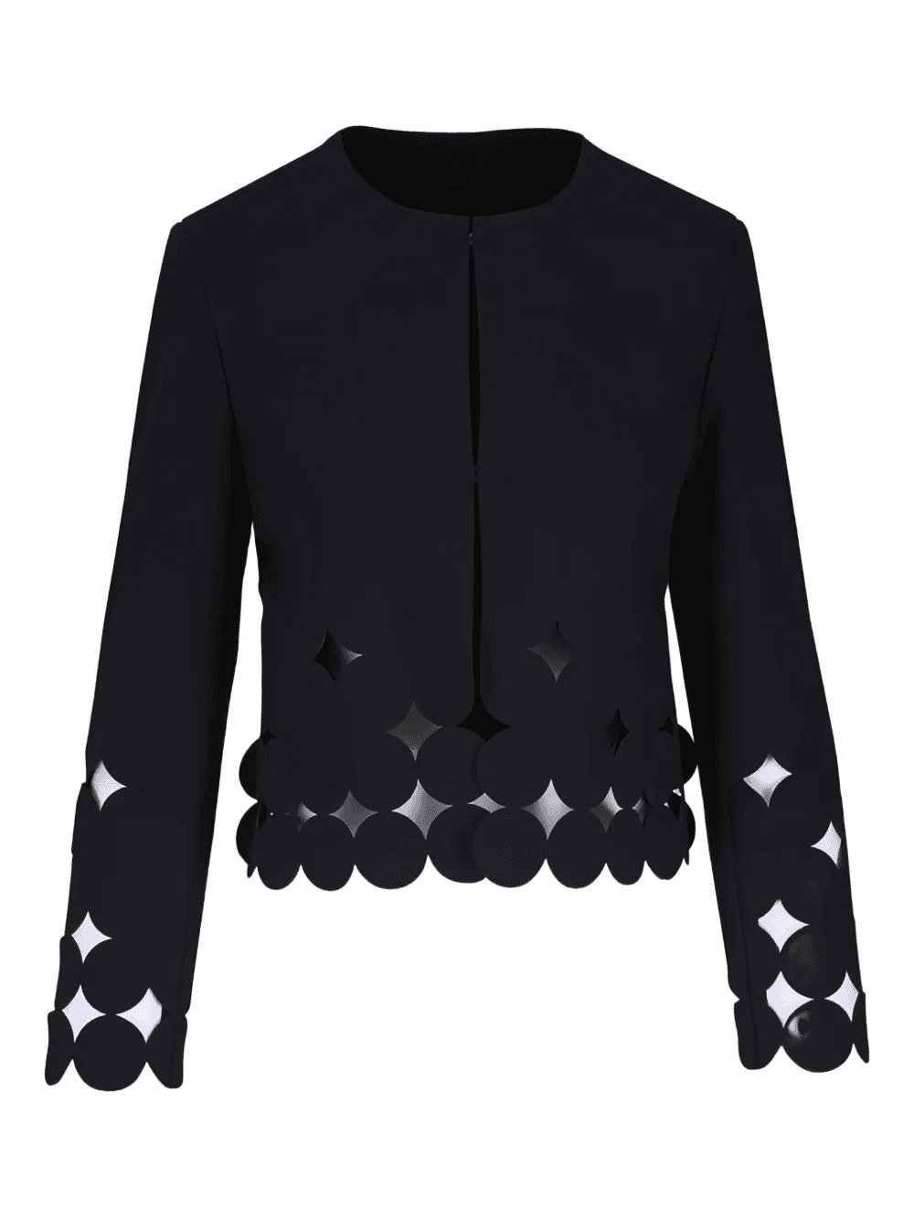 cut-out cropped jacket - Image 1