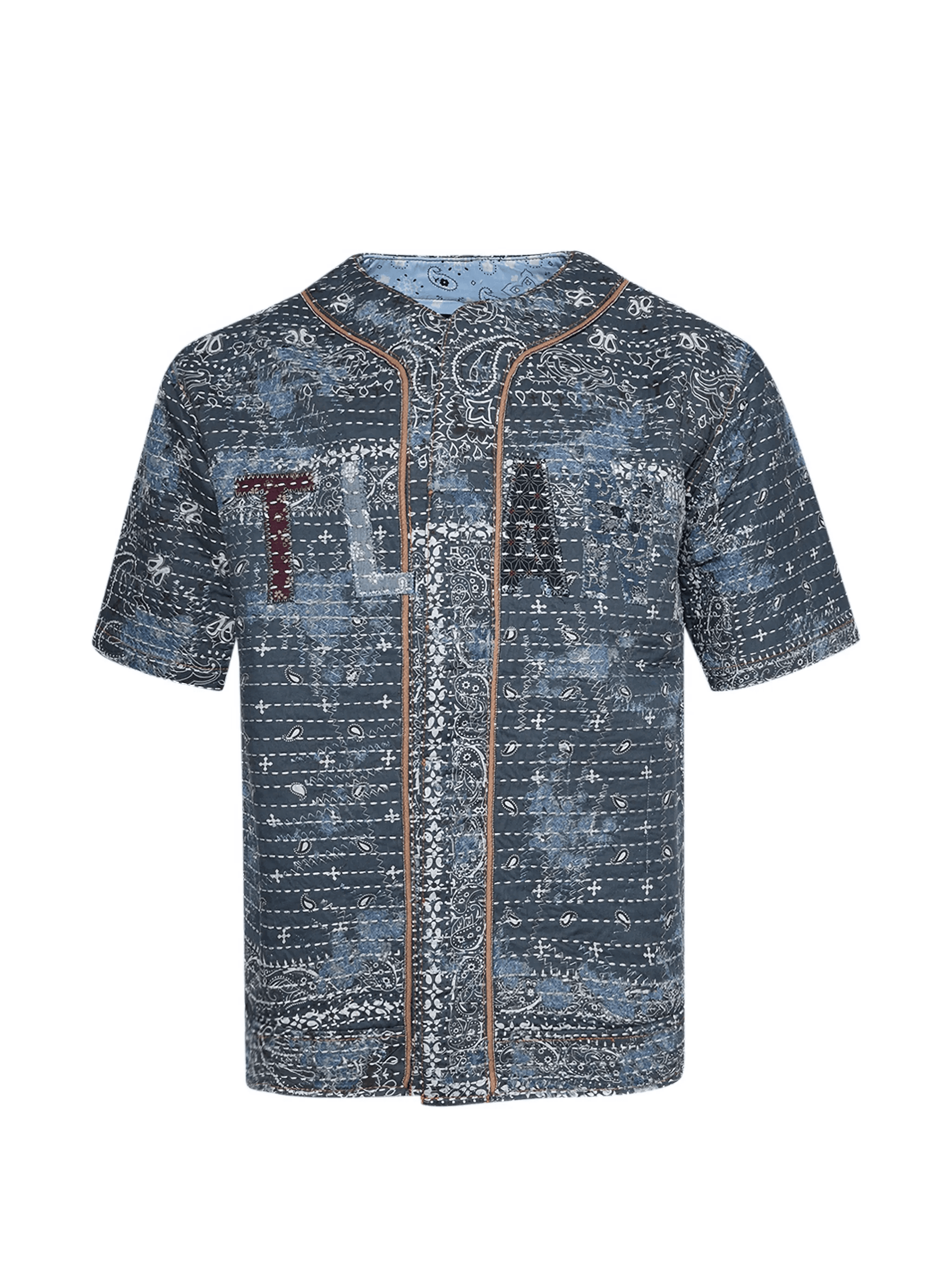 patchwork baseball T-shirt - Image 1