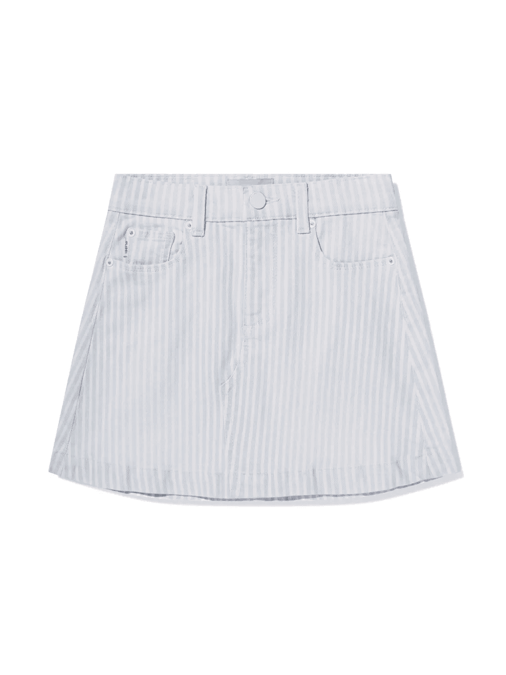 stripe-pattern denim mini skirt - Image 1
