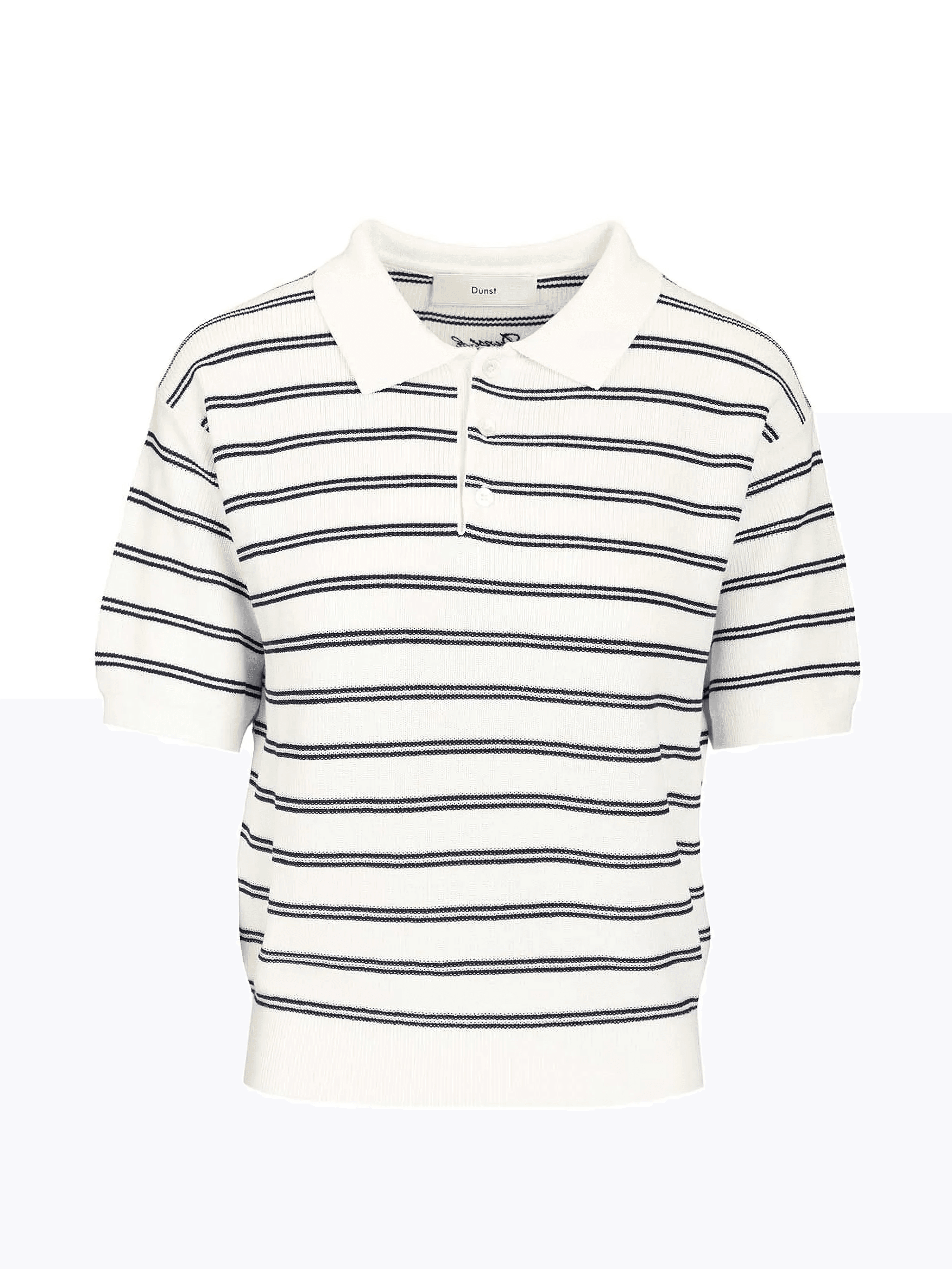 striped knitted polo top - Image 1