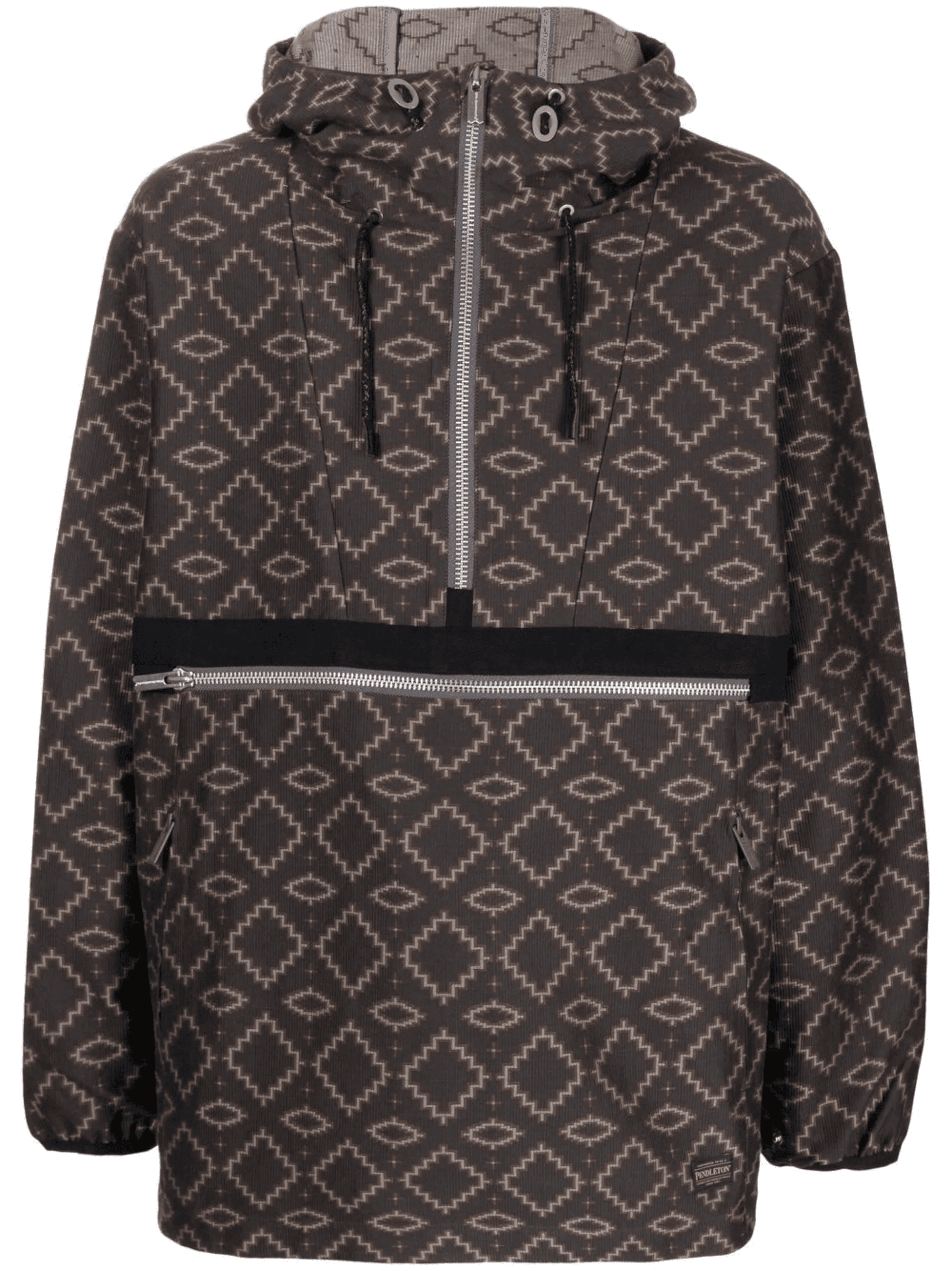 geometric pattern half-zipped jacket - Image 1