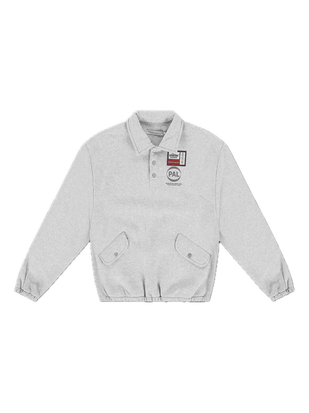 half-zip button-plaque sweatshirt - Image 1
