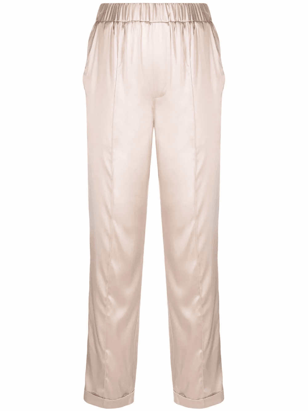 elasticated-waistband silk trousers - Image 1