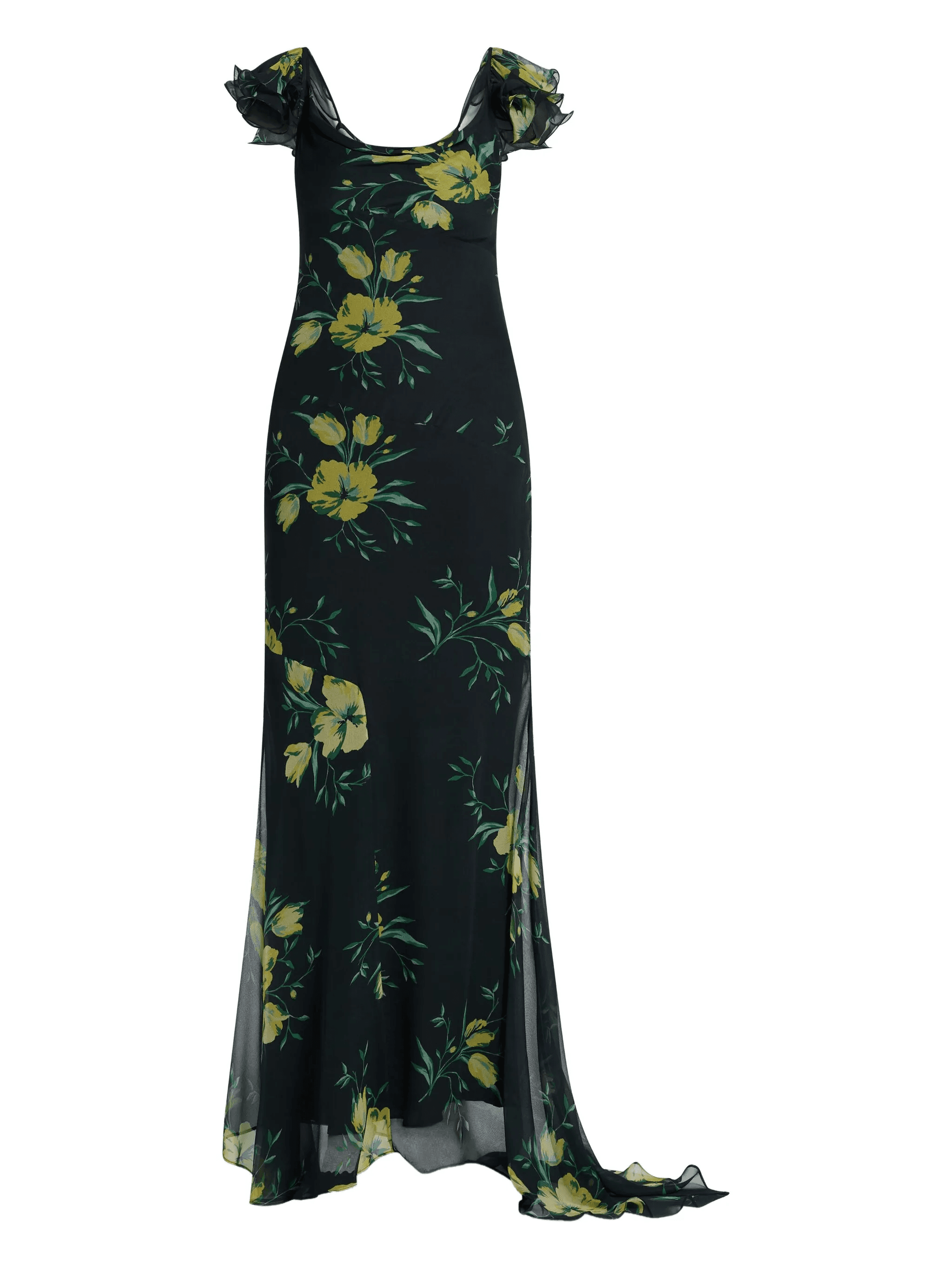 ruffled floral-print dress - Image 1