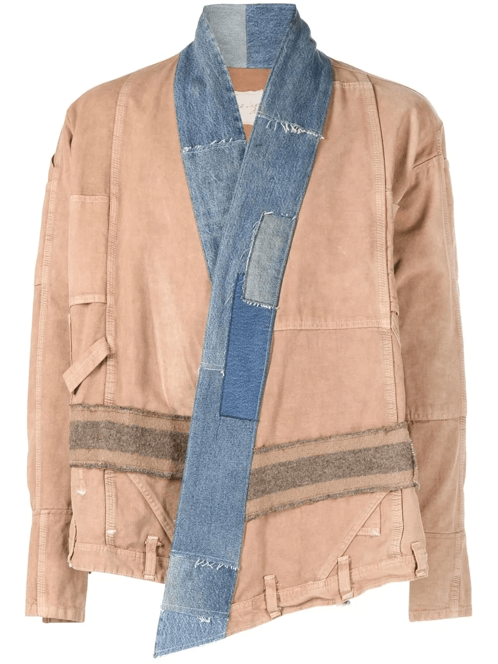 patchwork-design denim-trim jacket - Image 1