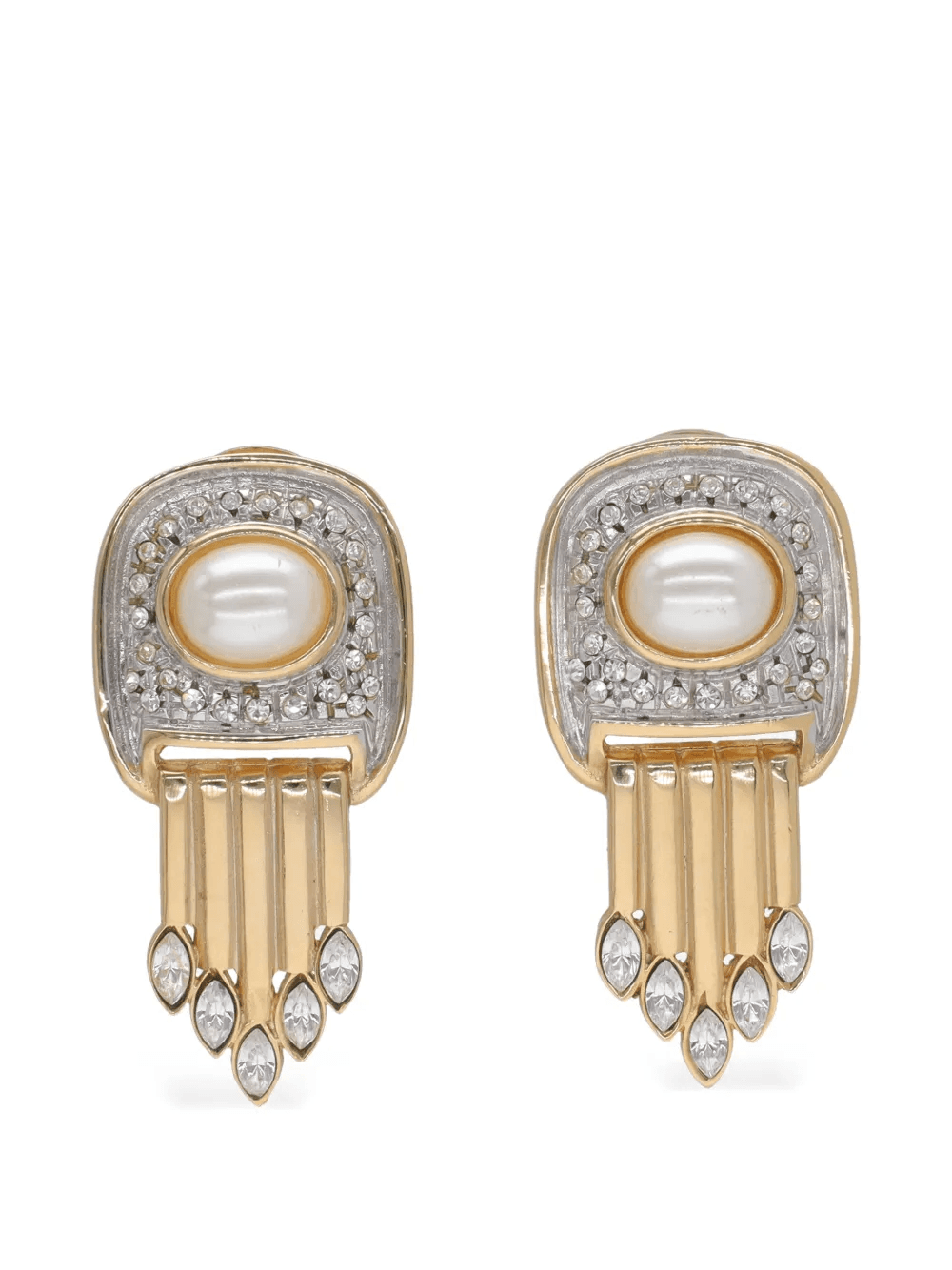 faux-pearl pendant earrings - Image 1